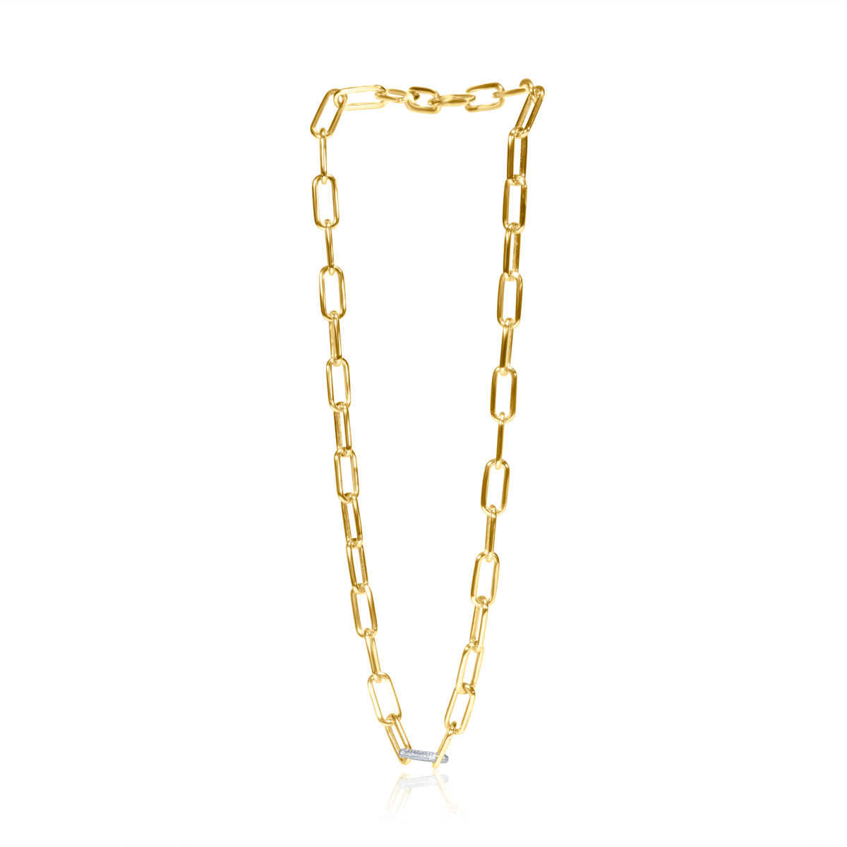 Diamond Link Paperclip Necklace
