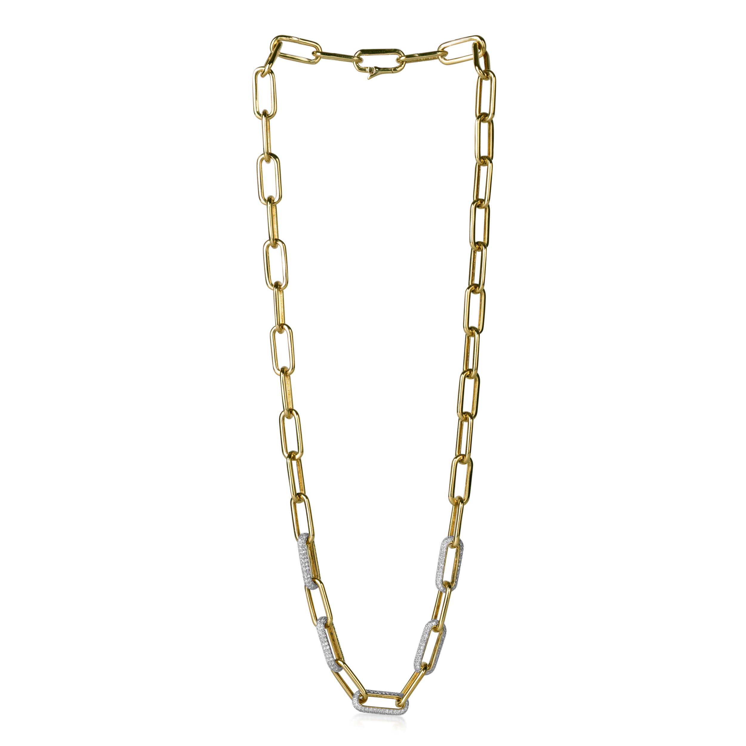 Diamond Links Gold Chain