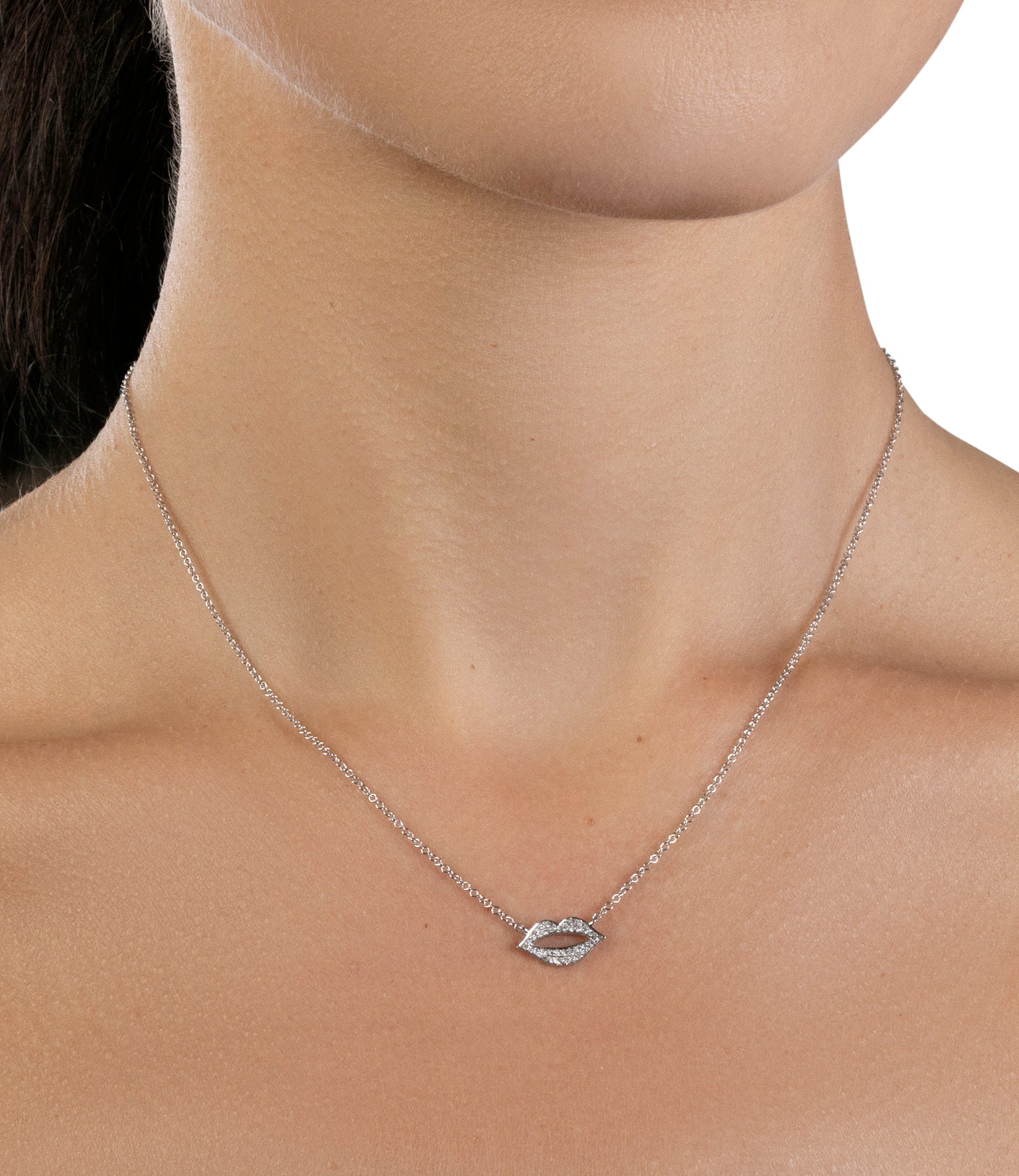 Diamond Lips Necklace