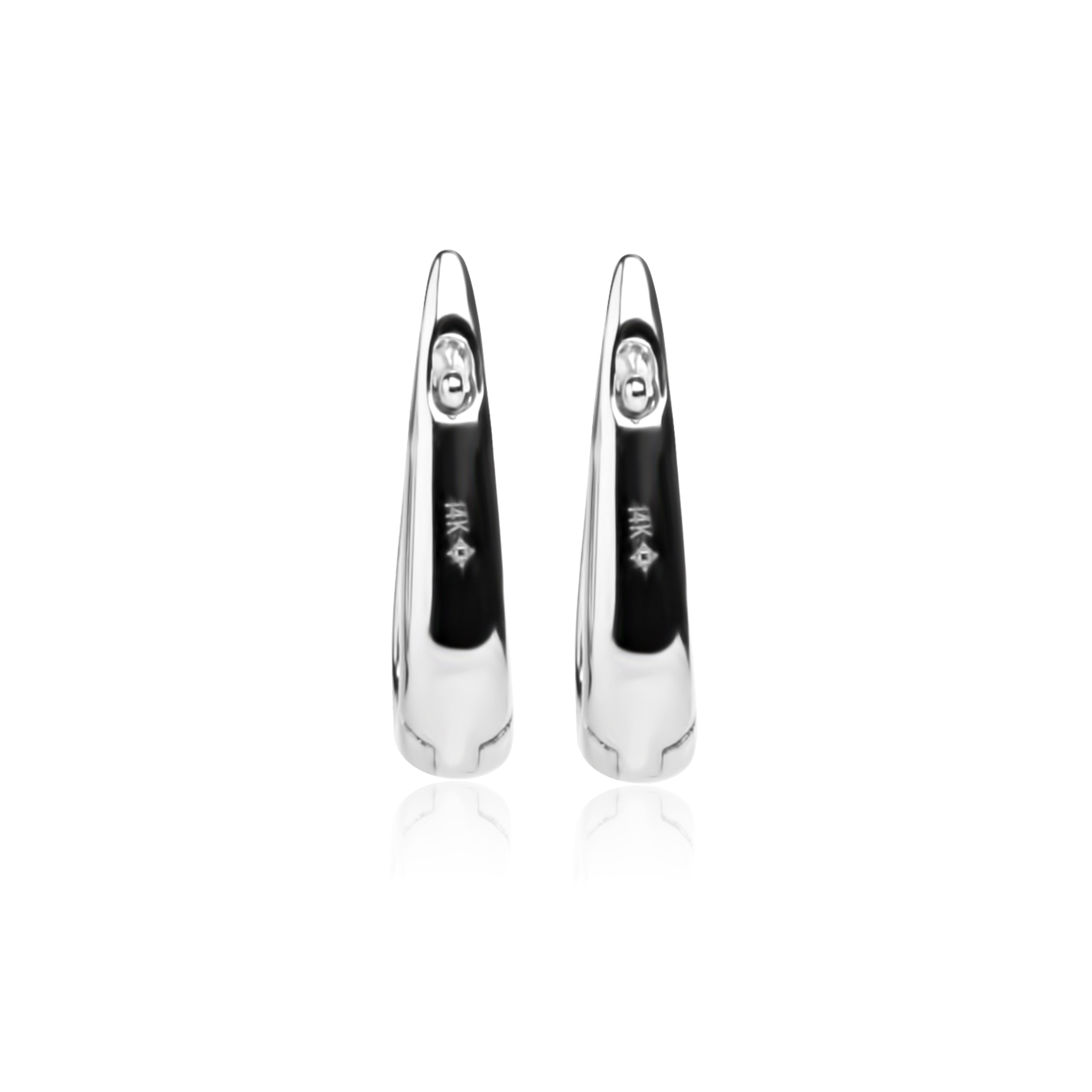 Diamond Oval Drop Earrings