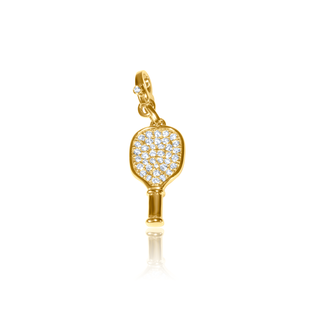 Diamond Pickleball Paddle Charm