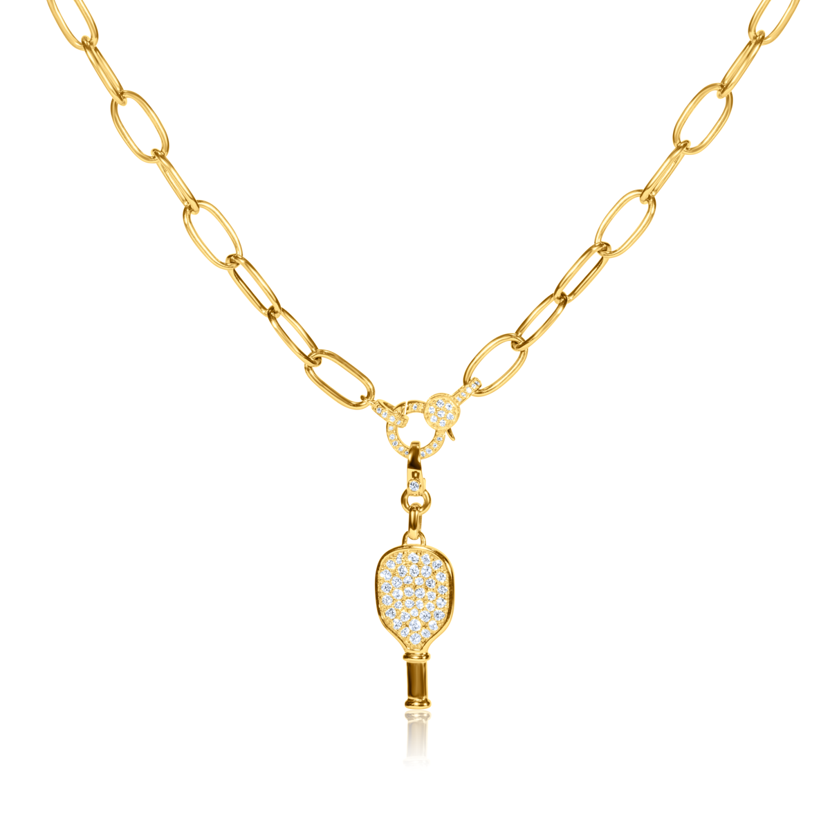 Diamond Pickleball Paddle Charm