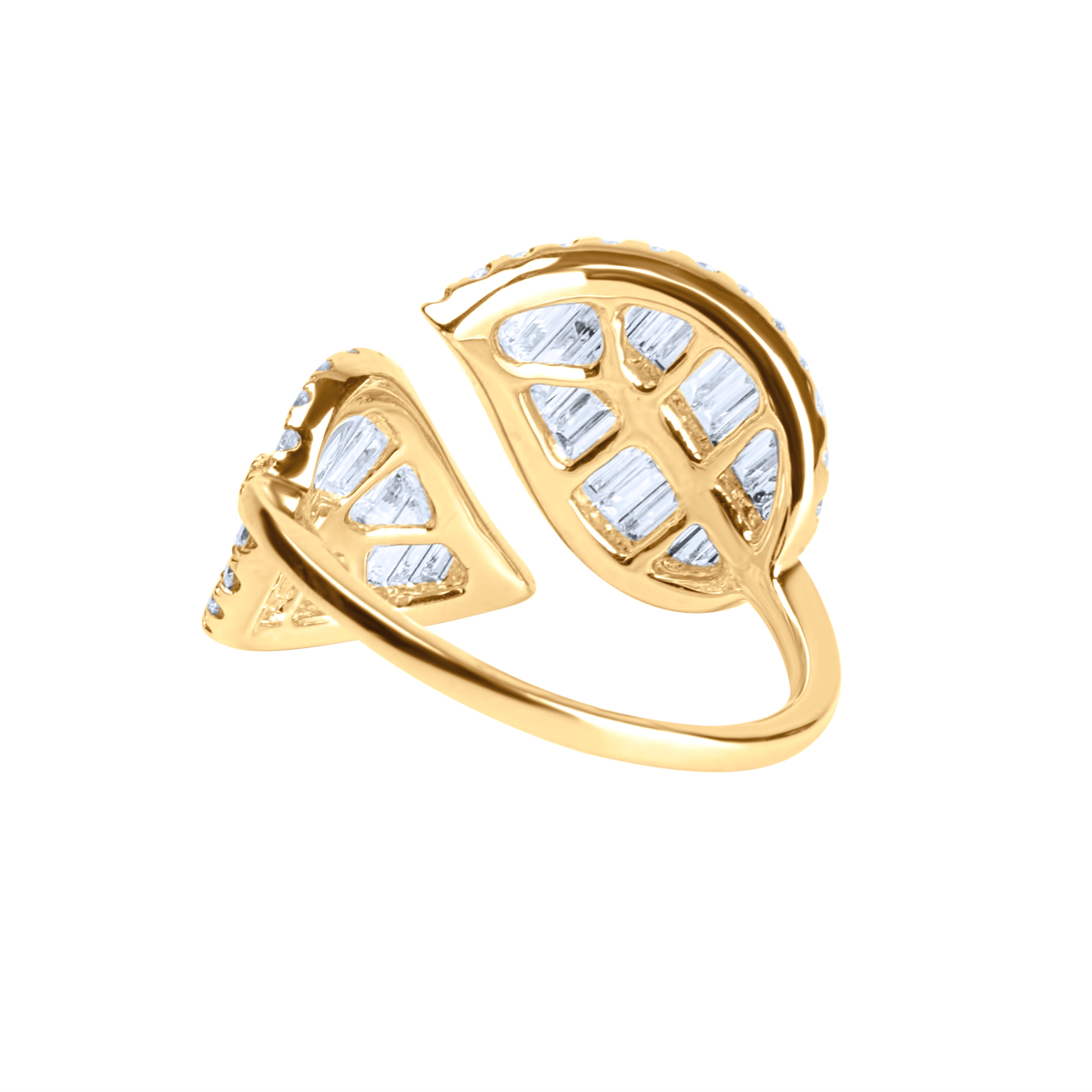 Diamond Wrap Leaf Ring