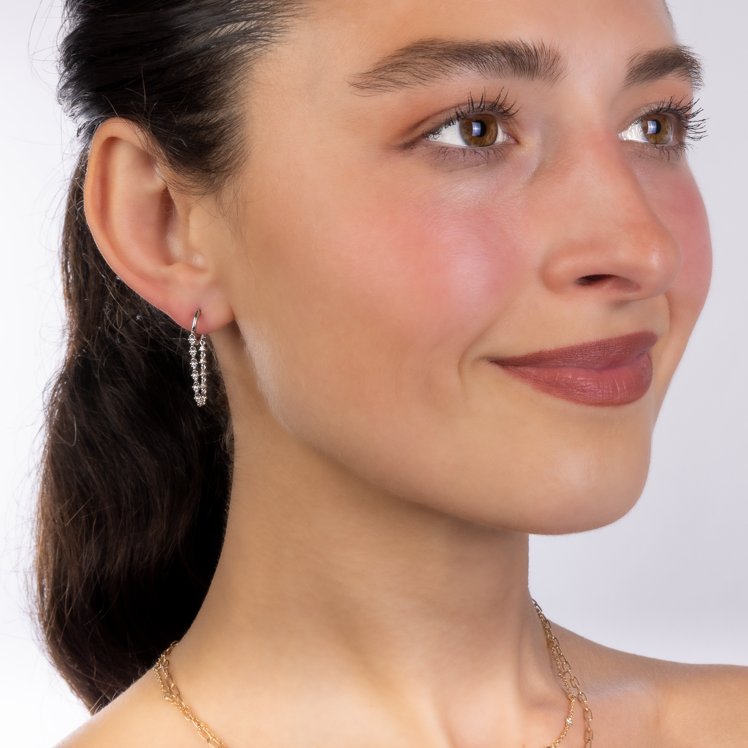 Diamond Chain Huggies