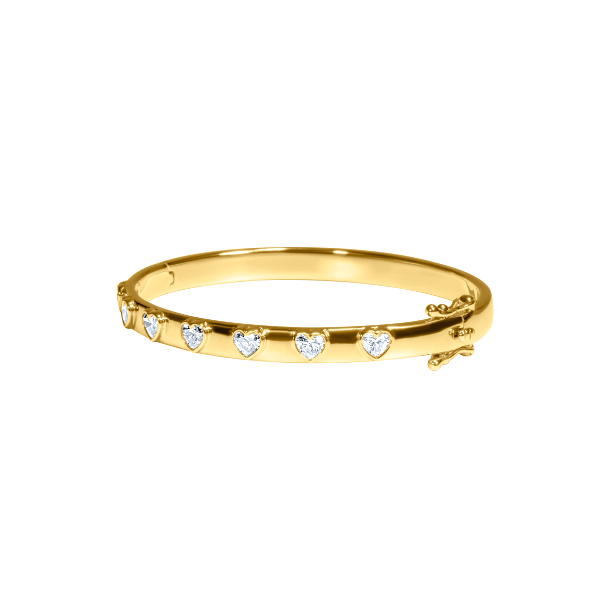 Diamond Heart Bangle