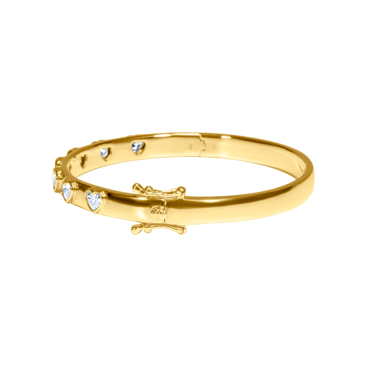 Diamond Heart Bangle