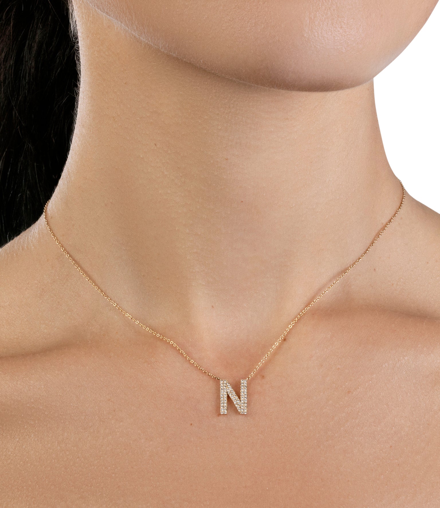 Diamond Initial Necklace