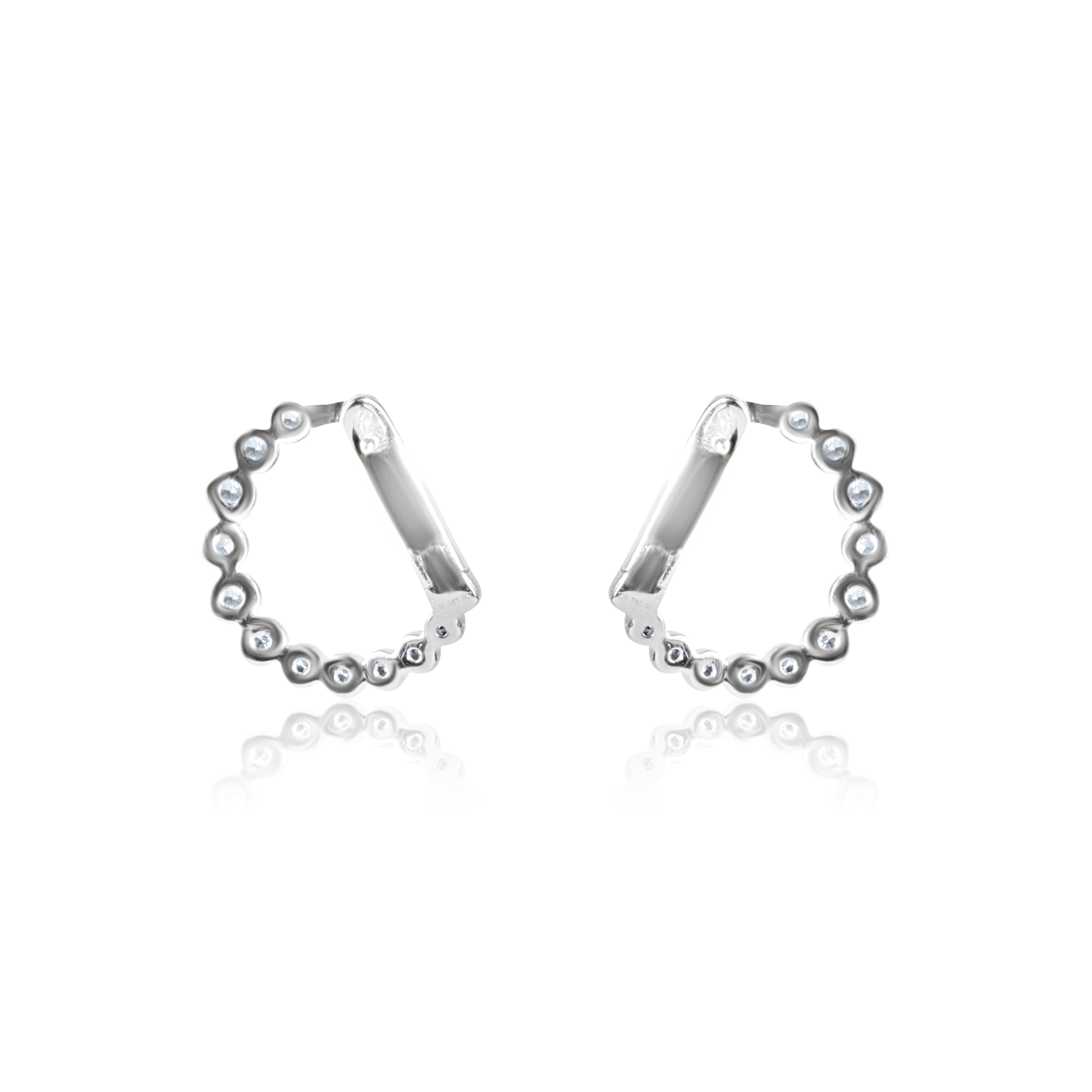 Diamond Open Hoops