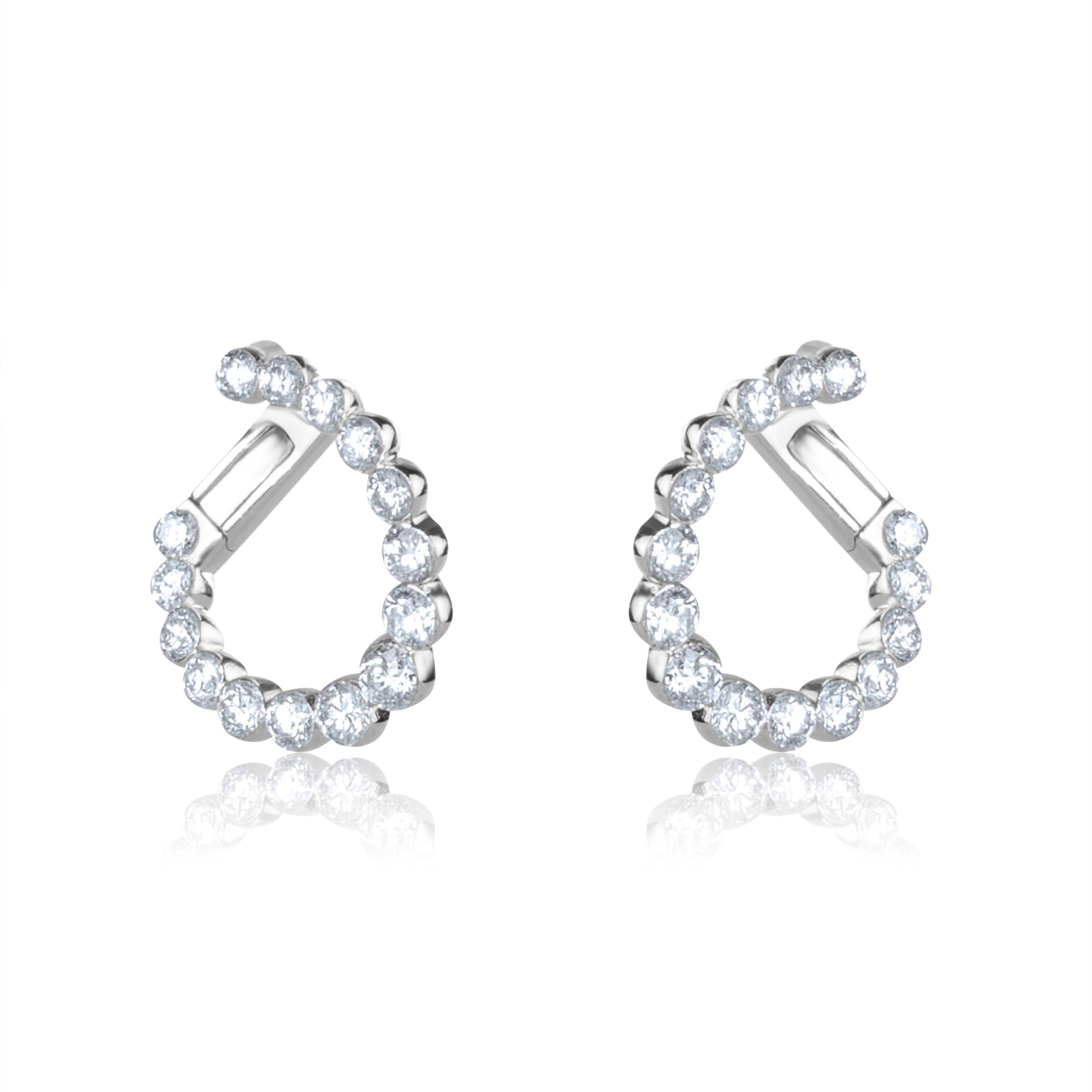 Diamond Open Hoops