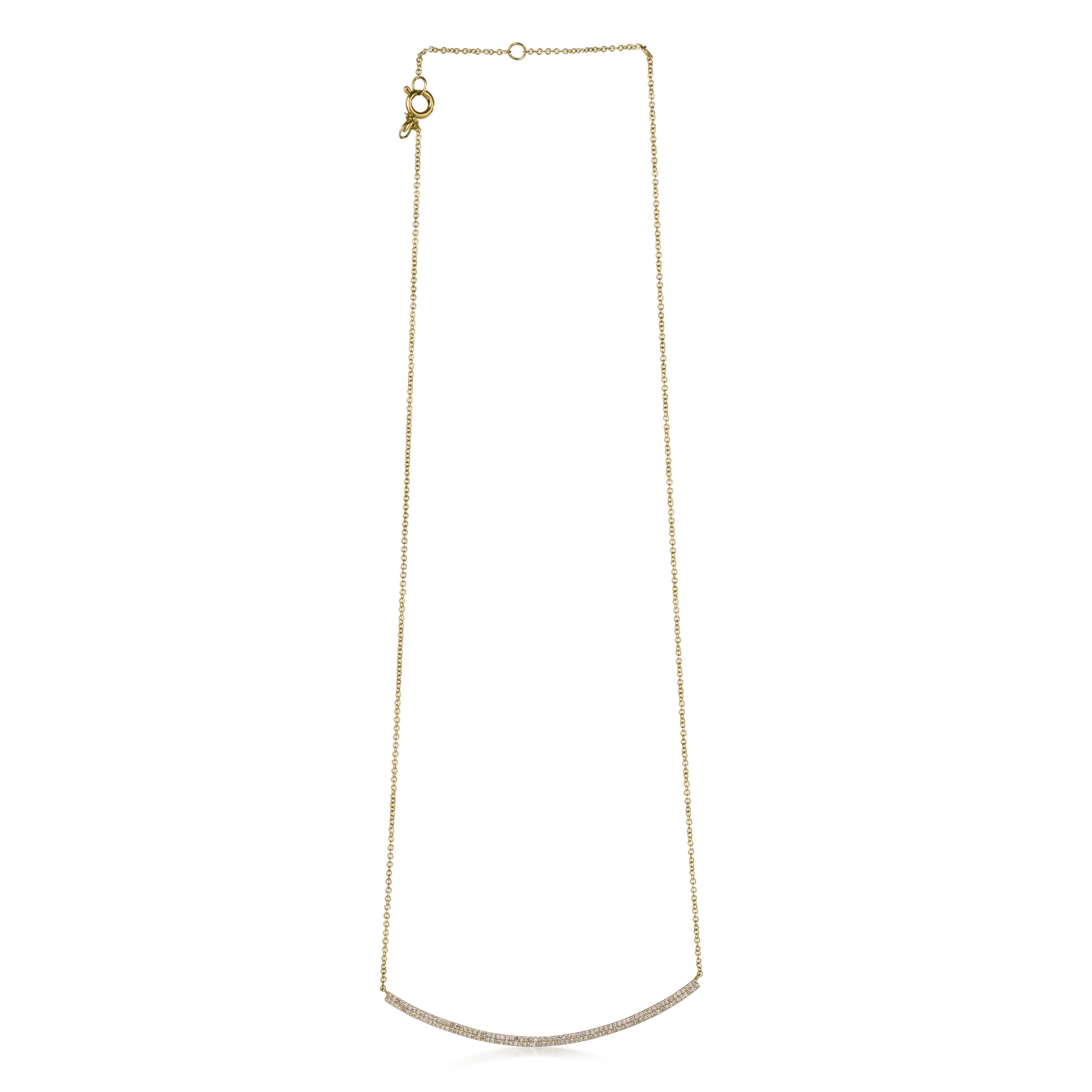 Double Crescent Diamond Necklace