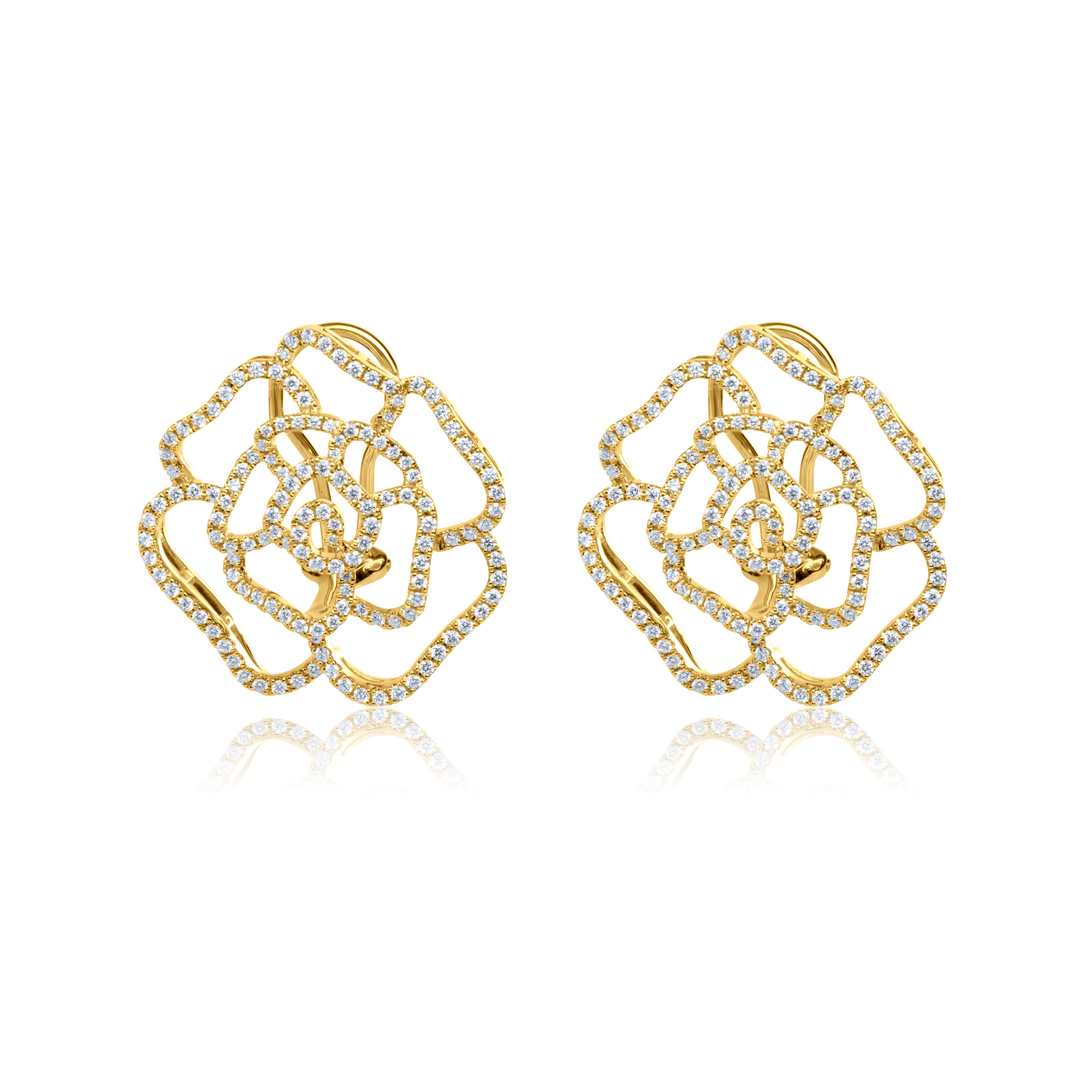 Dramatic Rose Stud Earrings