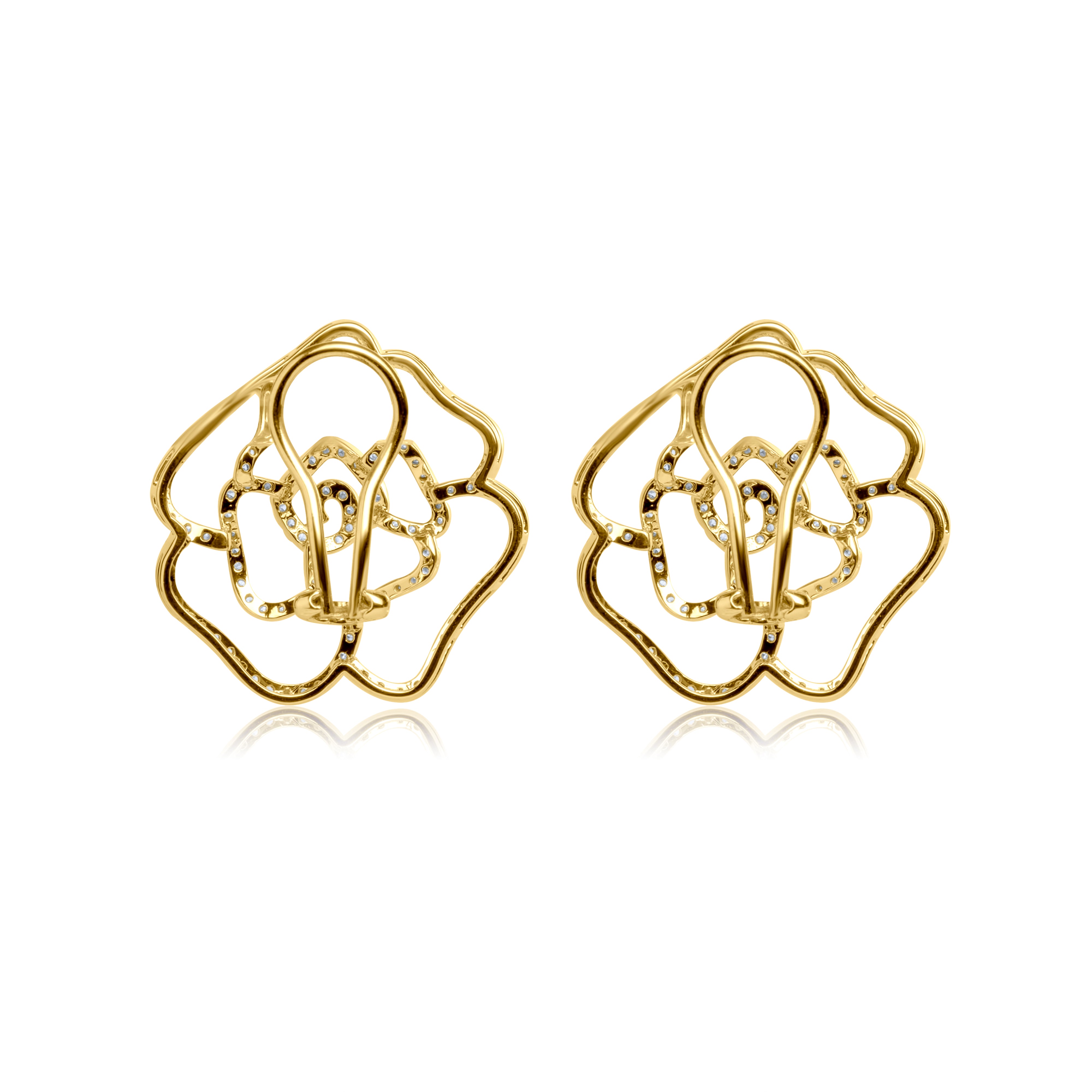 Dramatic Rose Stud Earrings