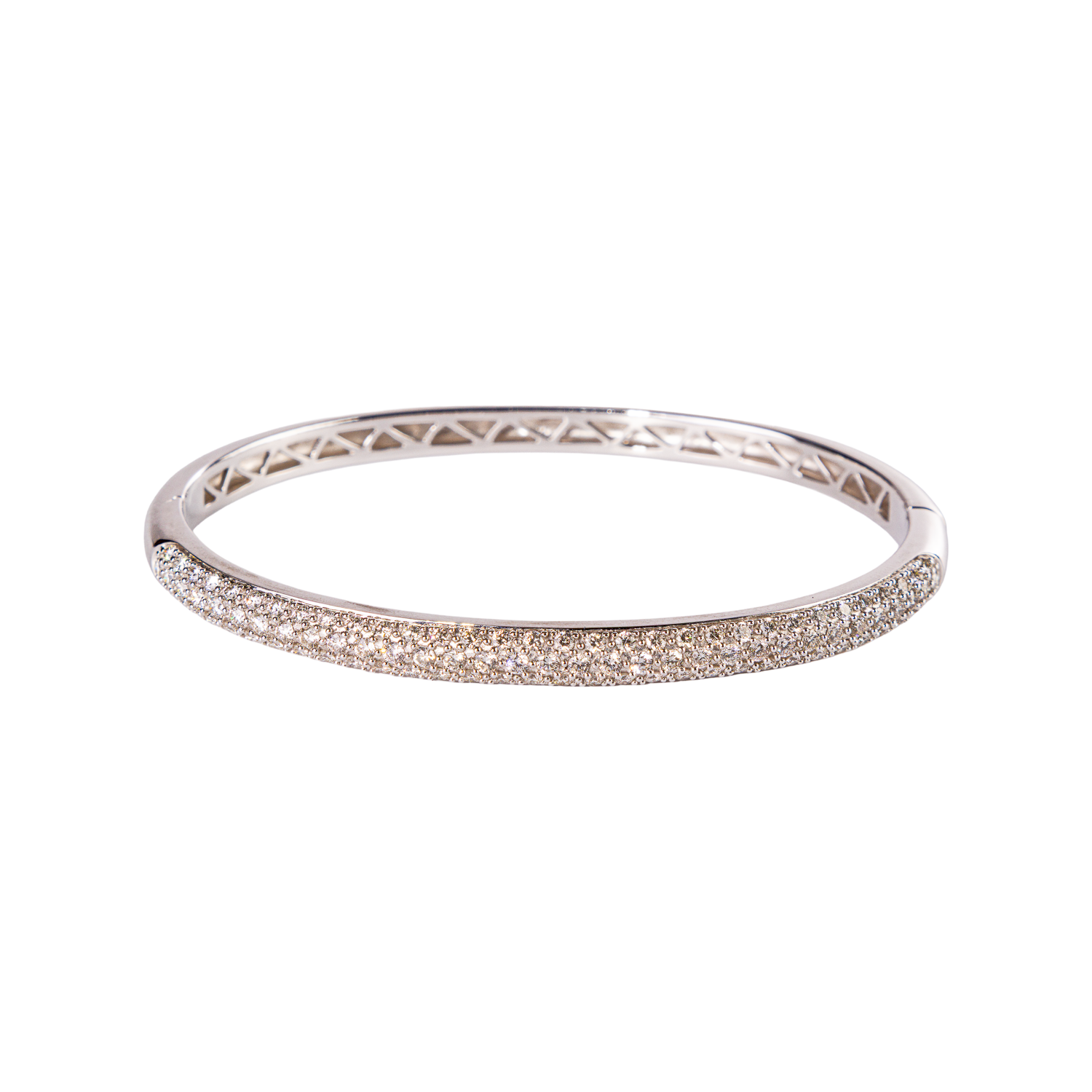 3 Row 18k Diamond Bangle
