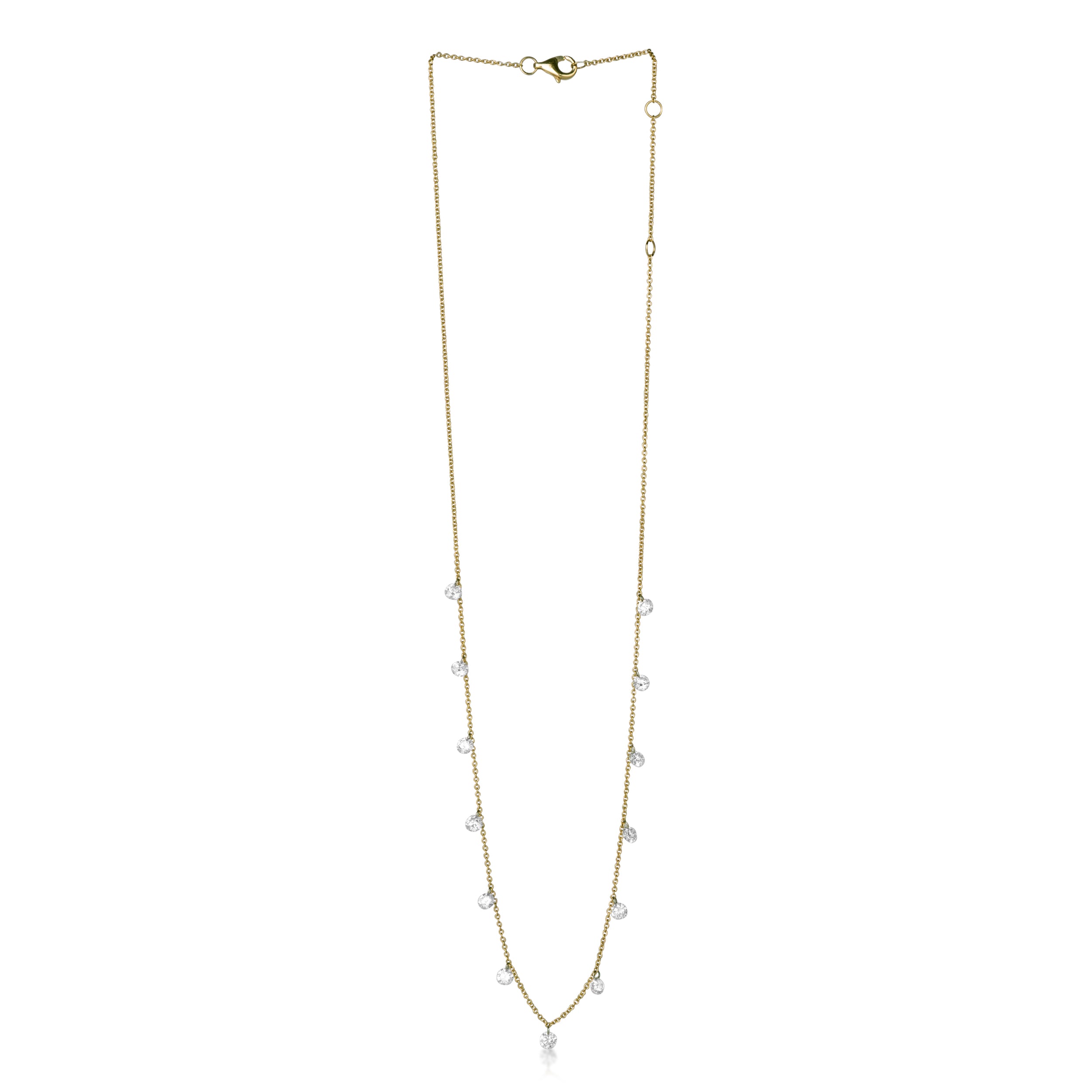 Drilled Diamond Necklace