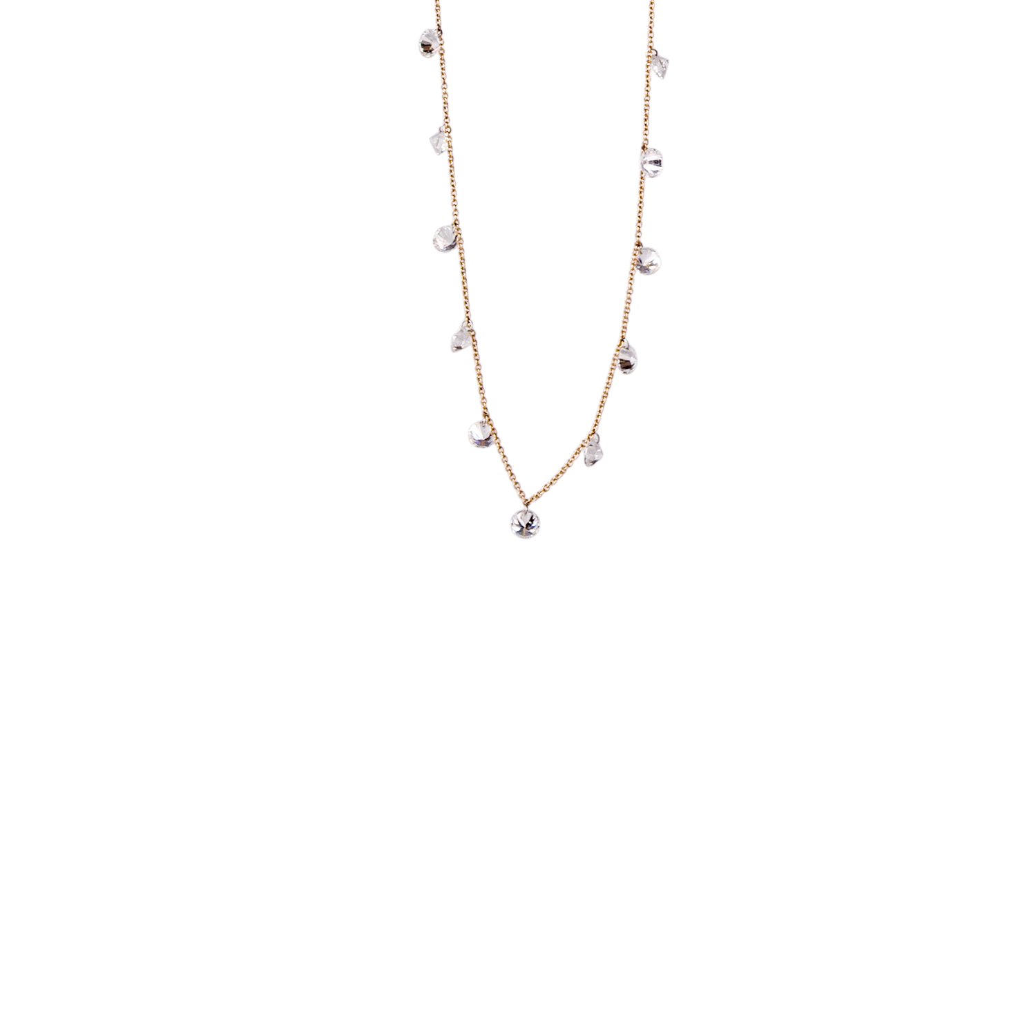 Drilled Diamond Necklace
