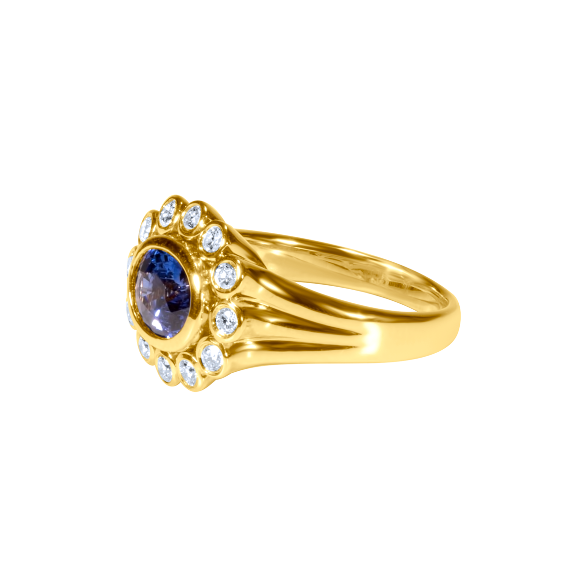 East-West Gemstone Diamond Ring