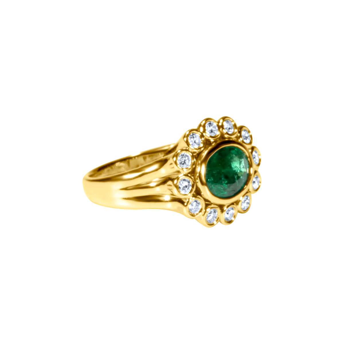 East-West Gemstone Diamond Ring