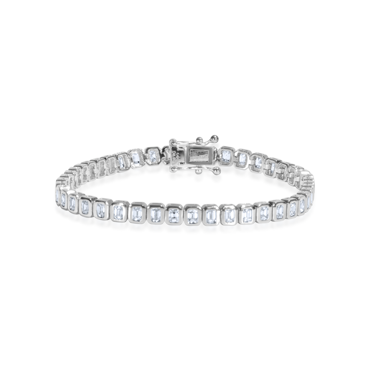 Emerald Cut Diamond Bezel Tennis Bracelet.png