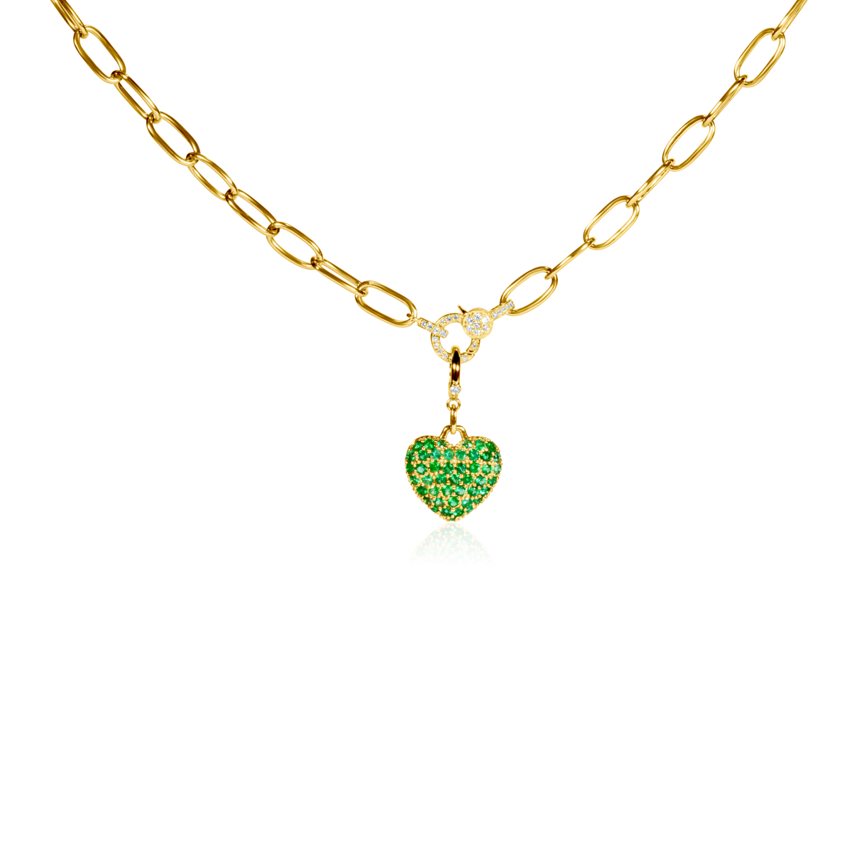Emerald Heart Charm