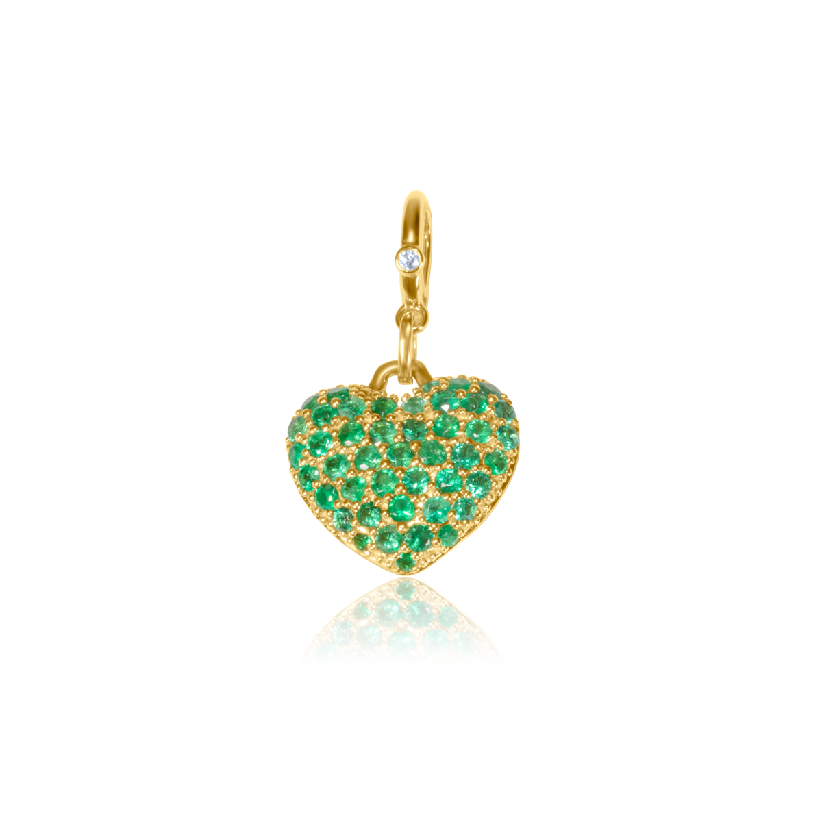 Emerald Heart Charm