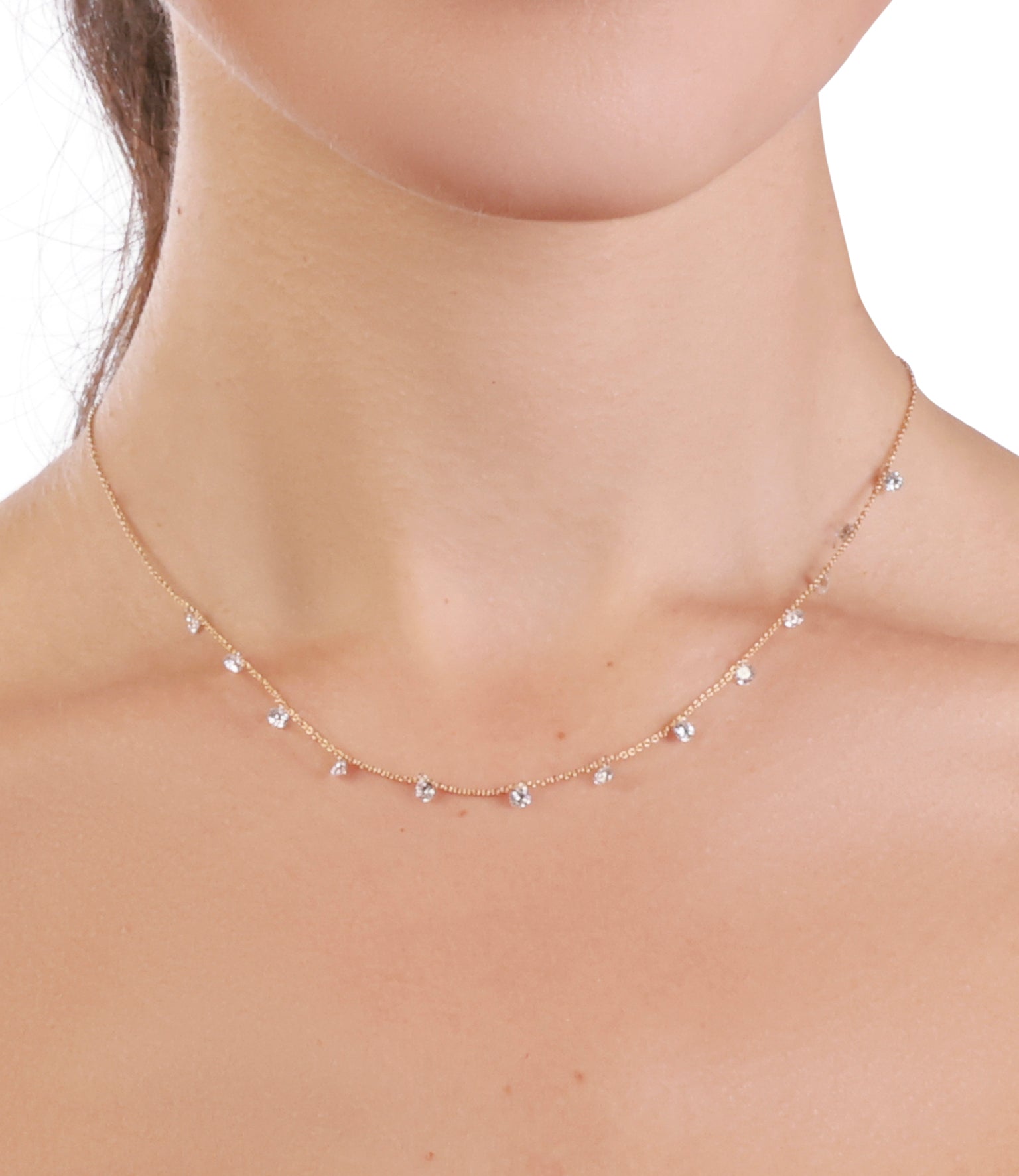 Drilled Diamond Necklace
