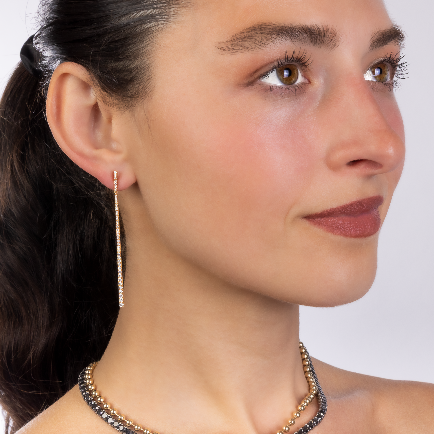 Fabuolus Diamond Stick Earrings