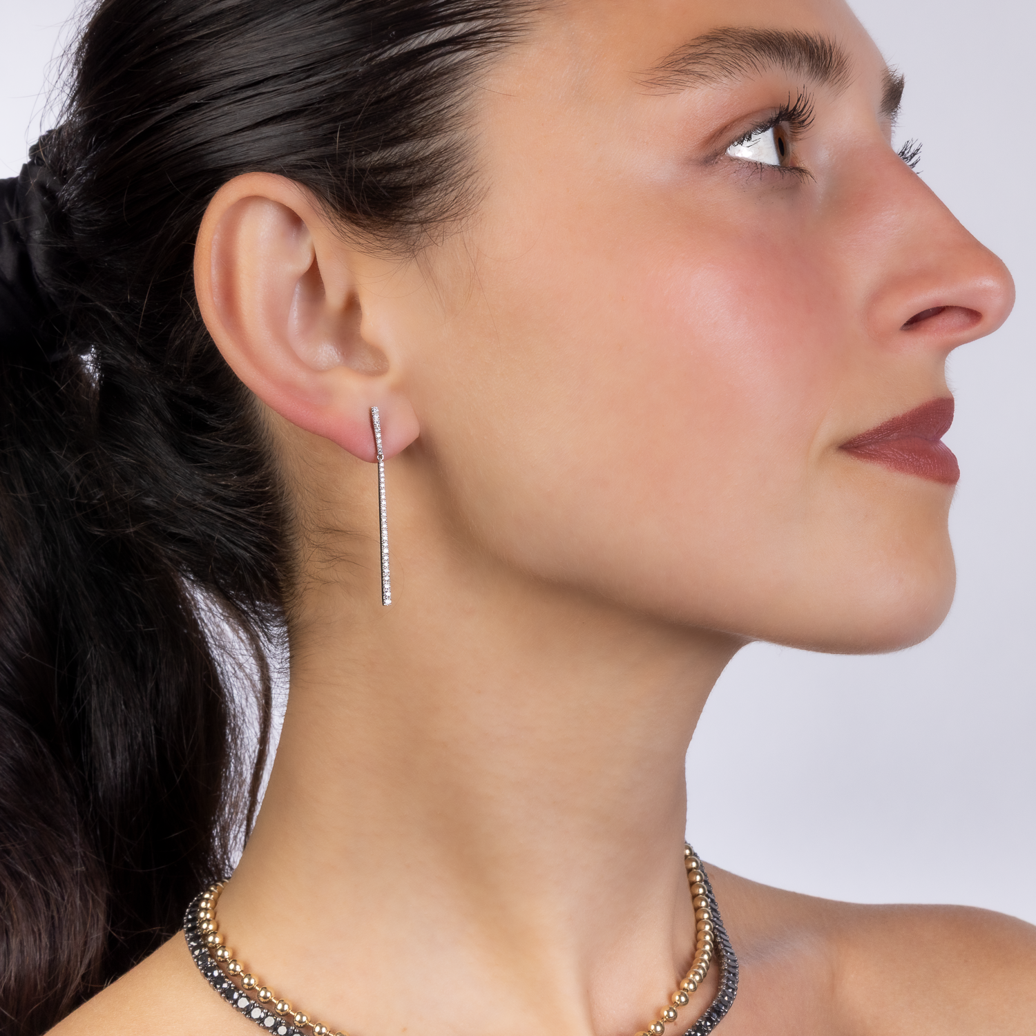 Fabuolus Diamond Stick Earrings