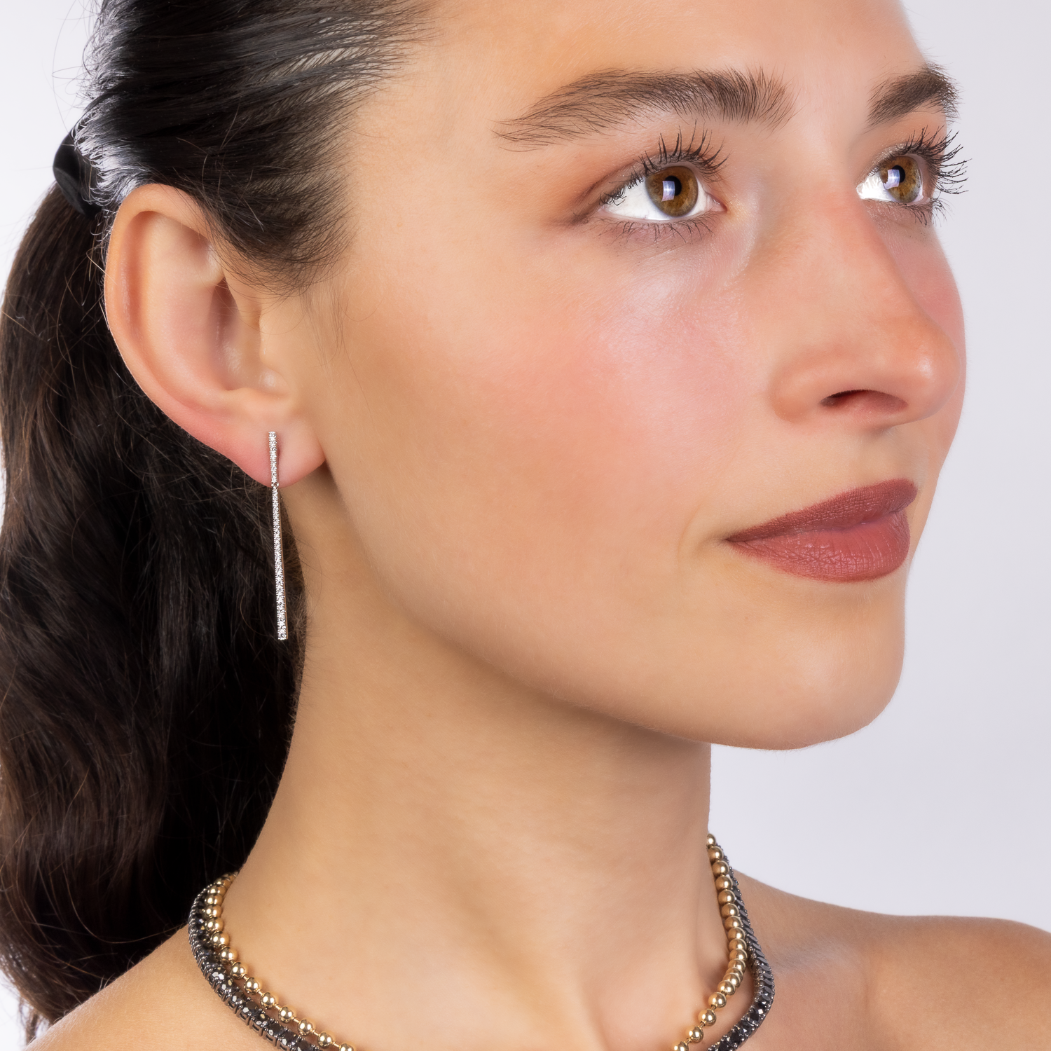 Fabuolus Diamond Stick Earrings