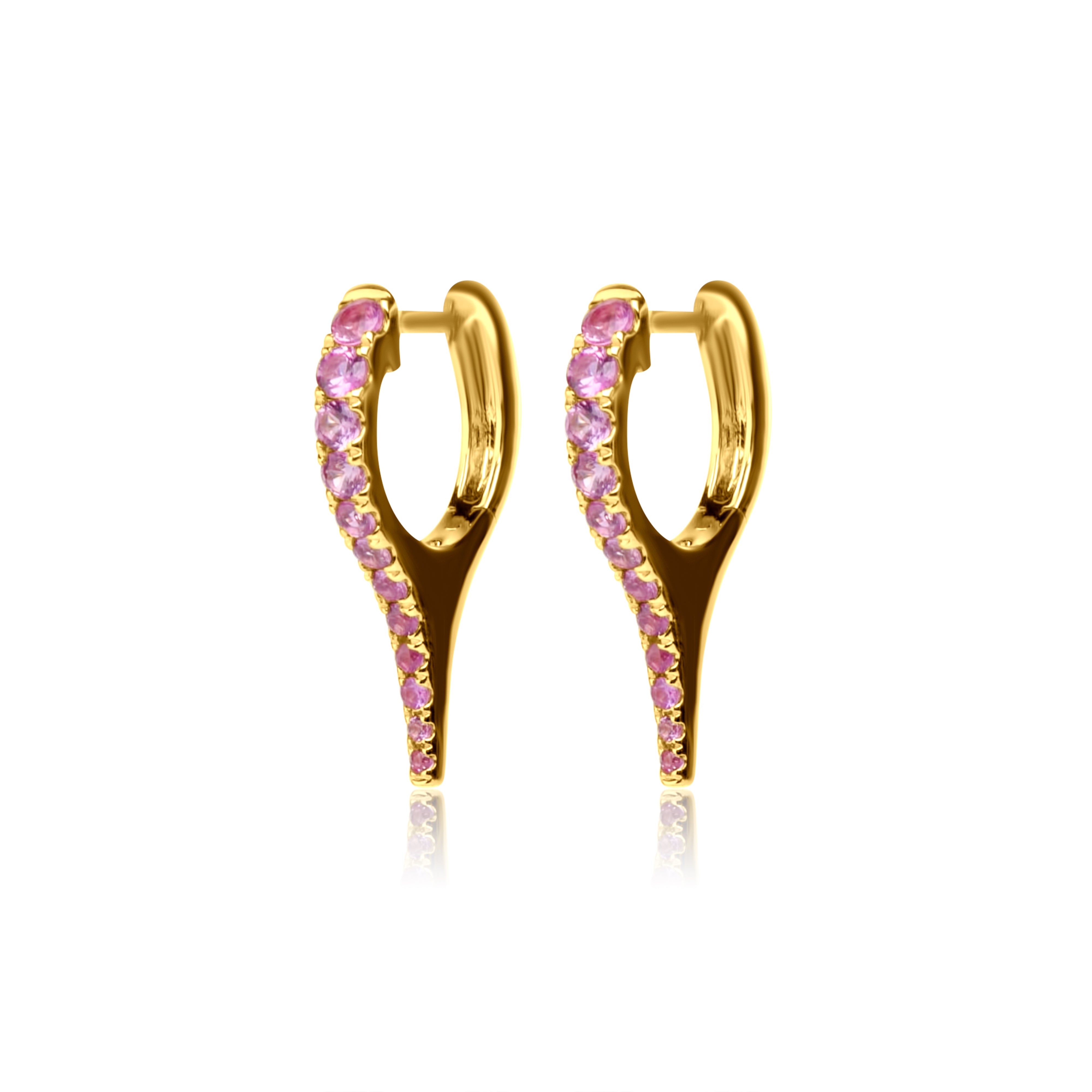 Gemstone Dagger Earrings