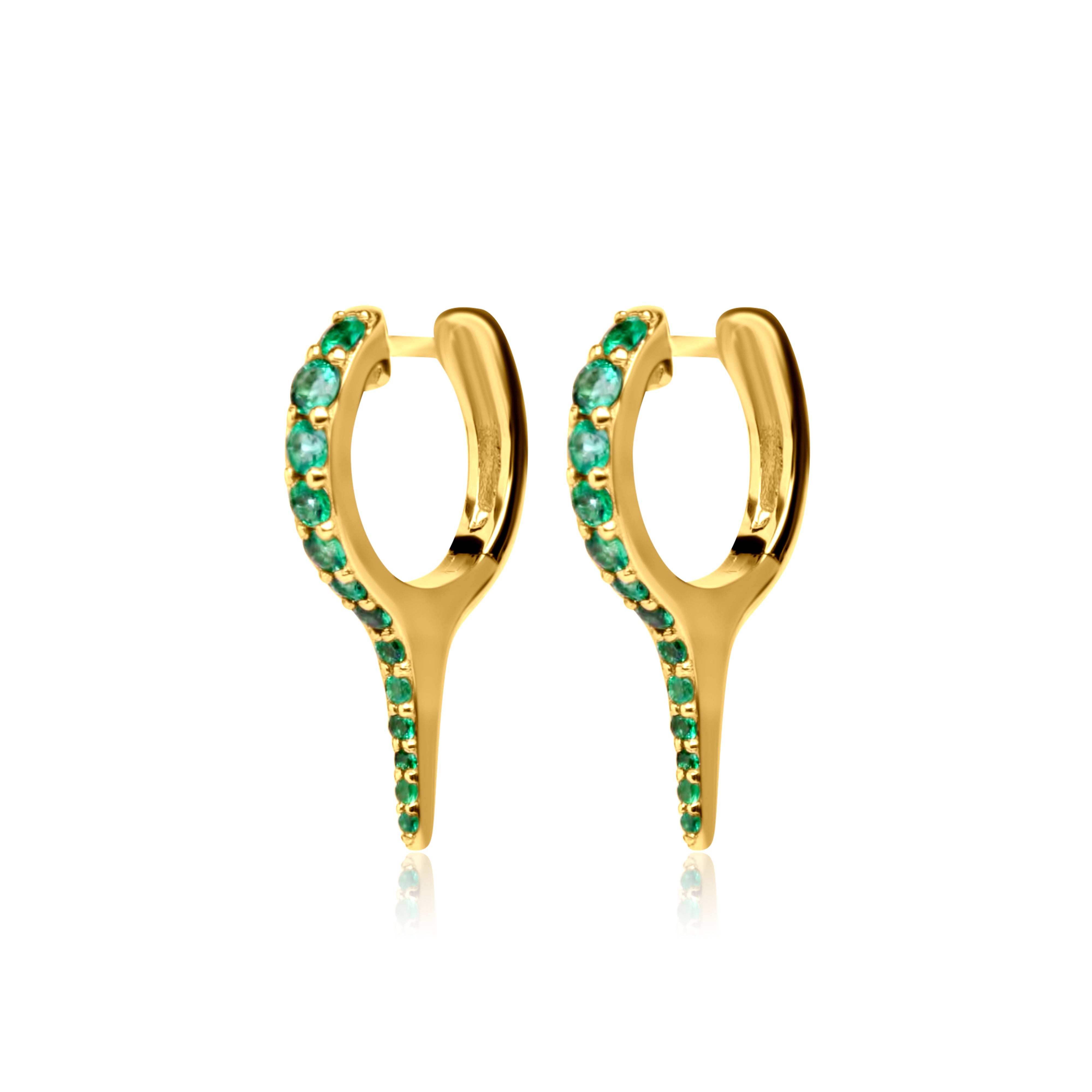 Gemstone Dagger Earrings