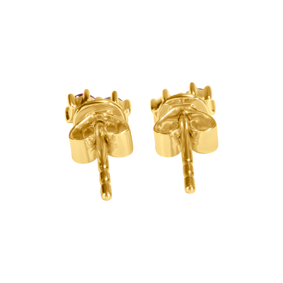 Gemstone & Diamond Duo Studs