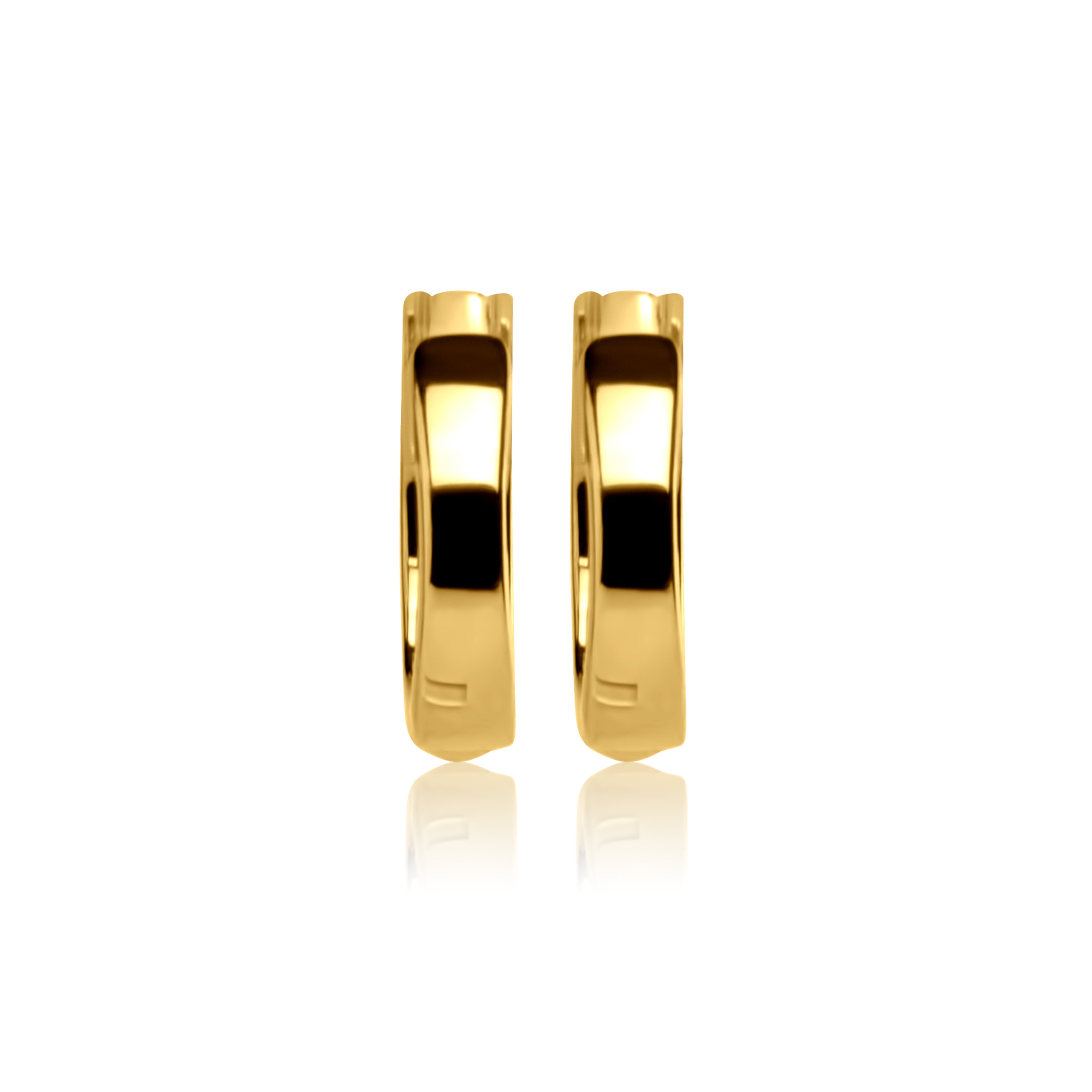 Gold Spike Diamond Huggies