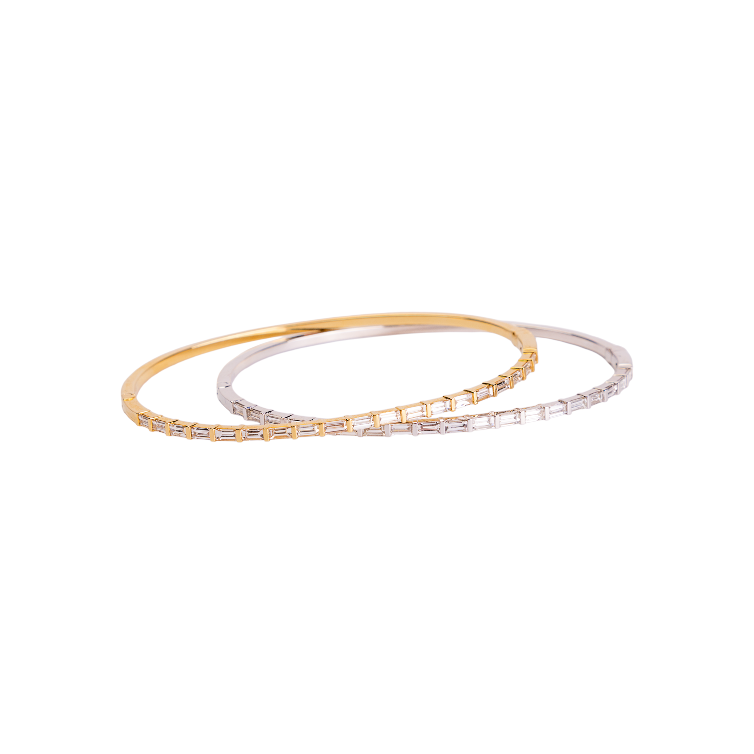 Baguette Diamond Half Bangle