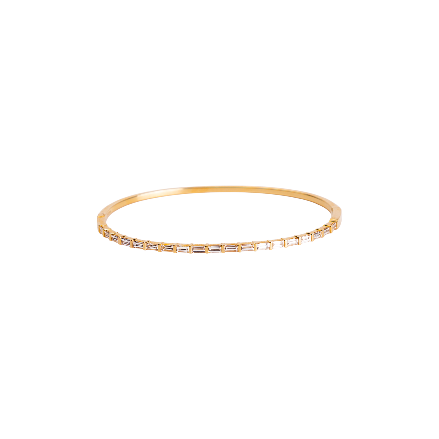 Baguette Diamond Half Bangle