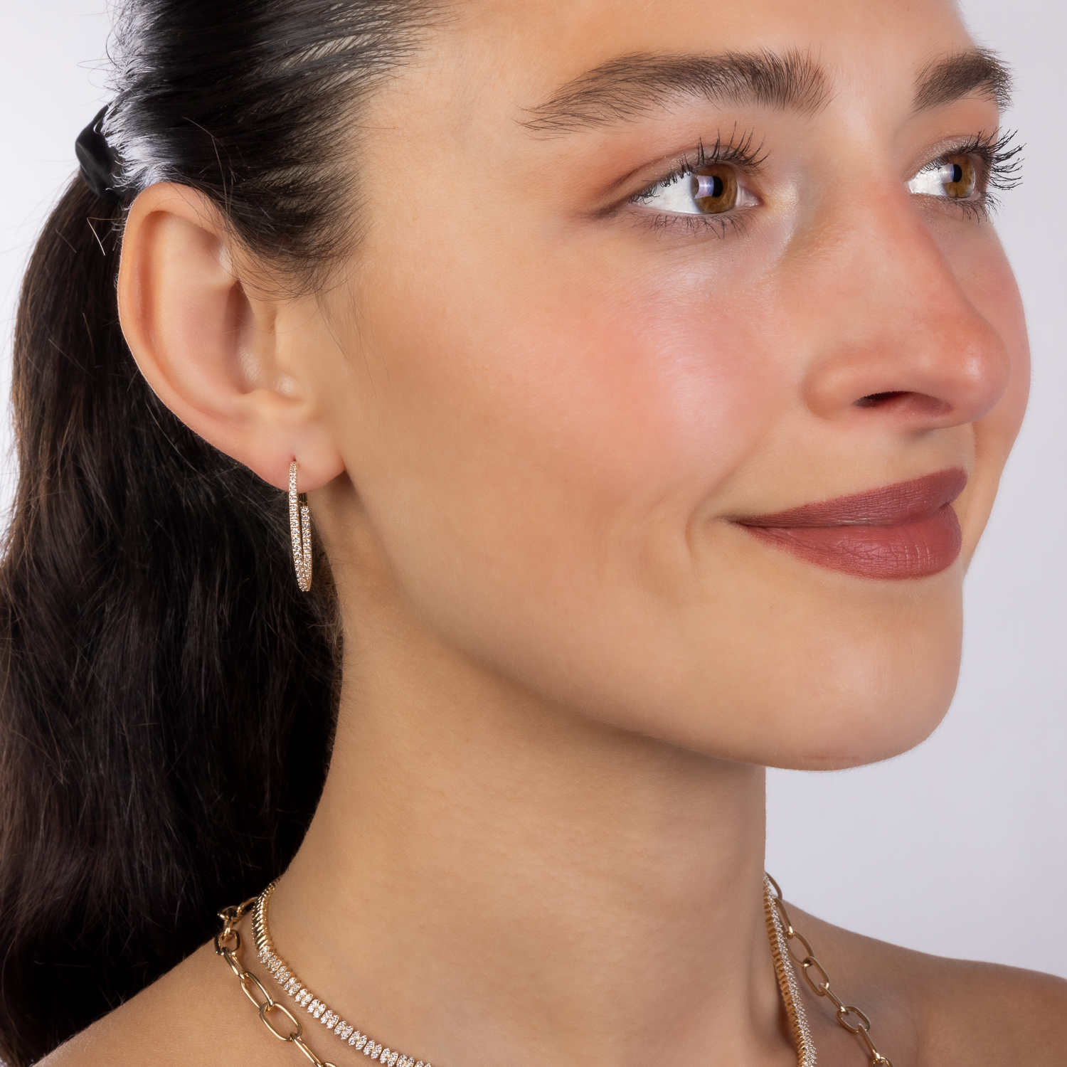 The Kerri Skinny Diamond Hoops