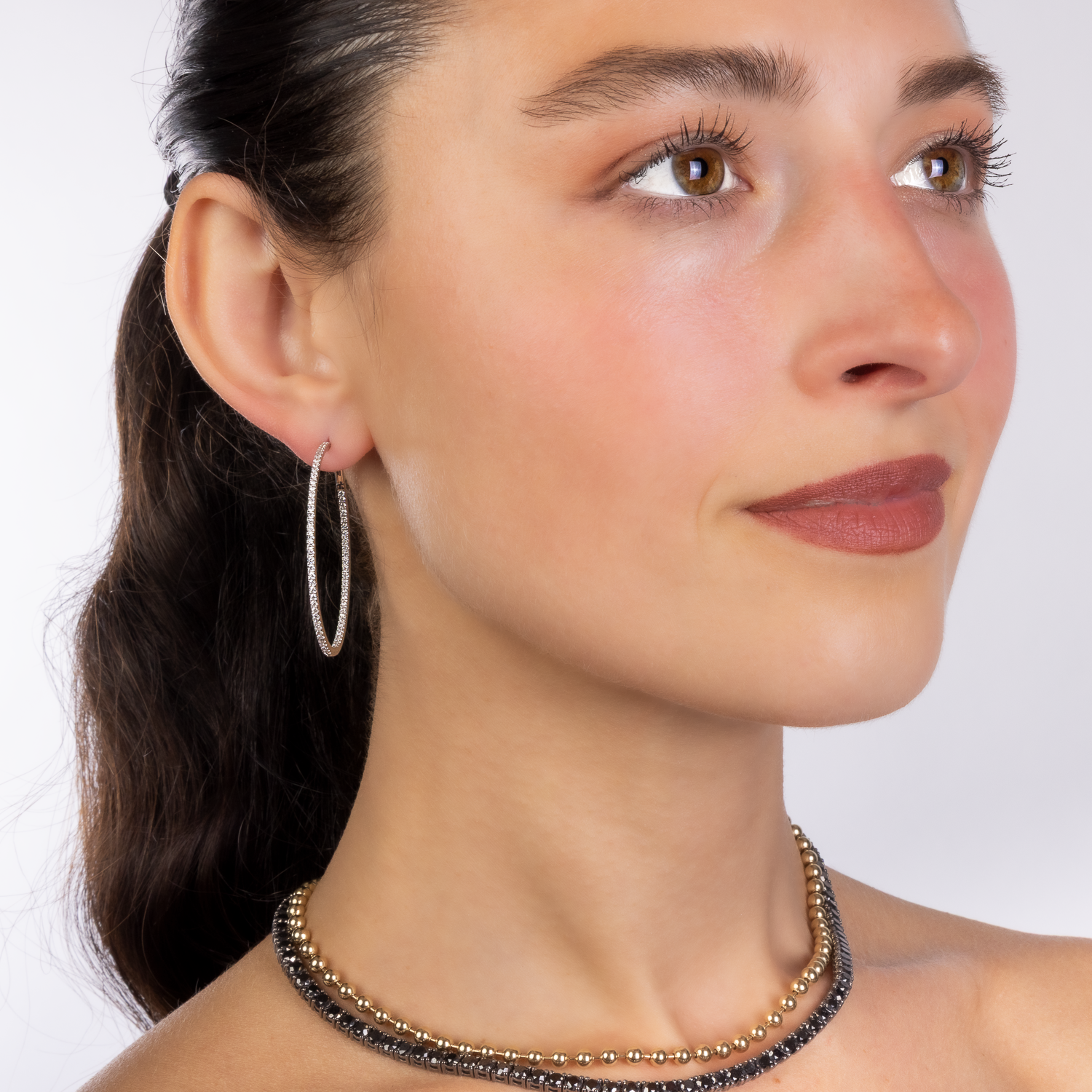 The Kerri Skinny Diamond Hoops