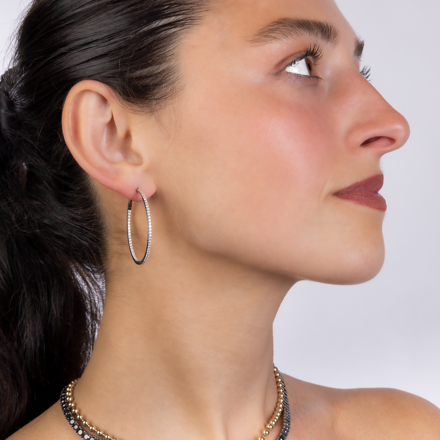 The Kerri Skinny Diamond Hoops