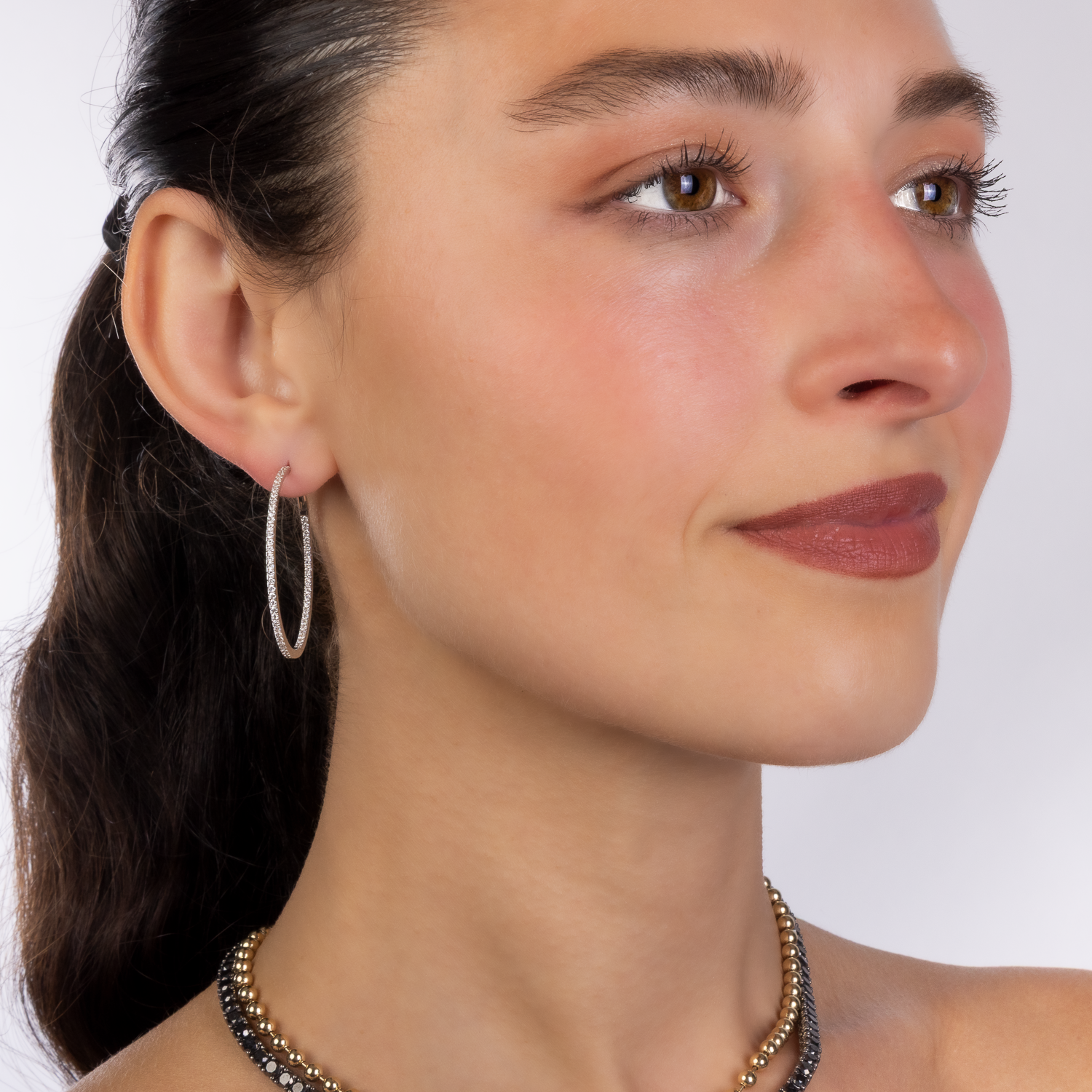 The Kerri Skinny Diamond Hoops