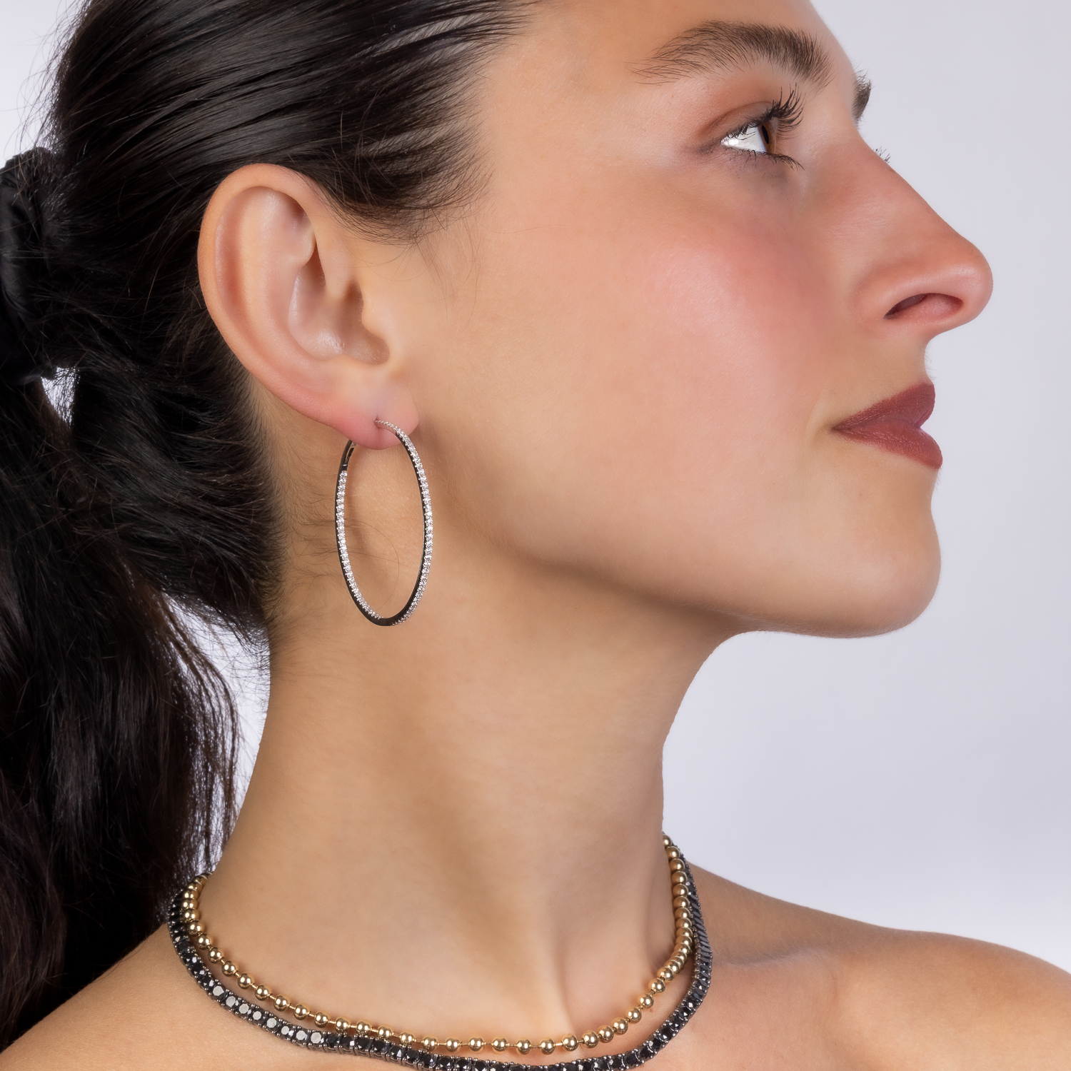 The Kerri Skinny Diamond Hoops