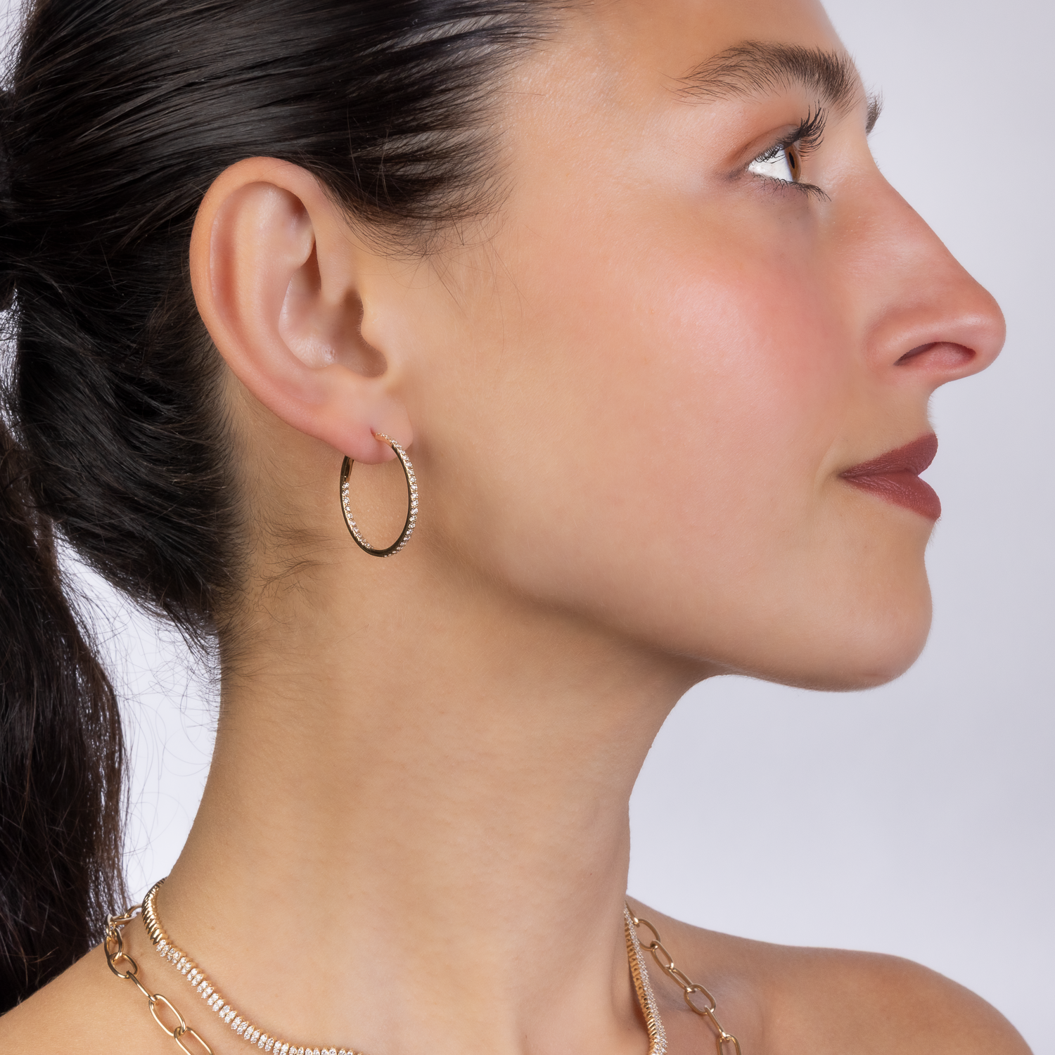 The Kerri Skinny Diamond Hoops