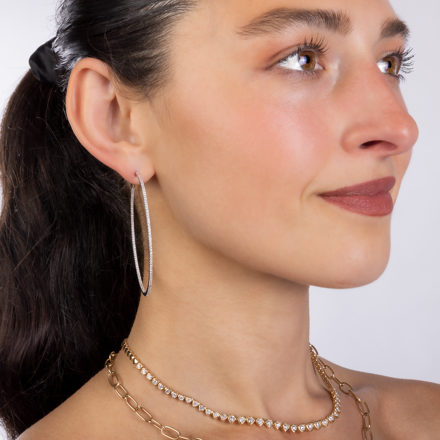 The Kerri Skinny Diamond Hoops