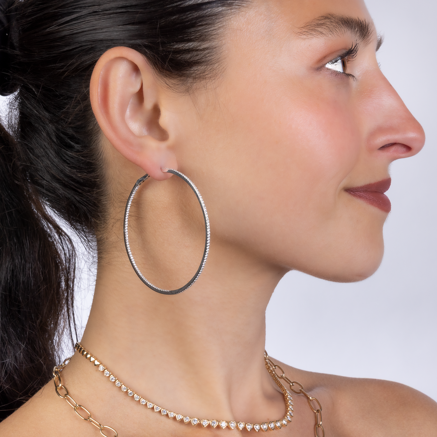 The Kerri Skinny Diamond Hoops