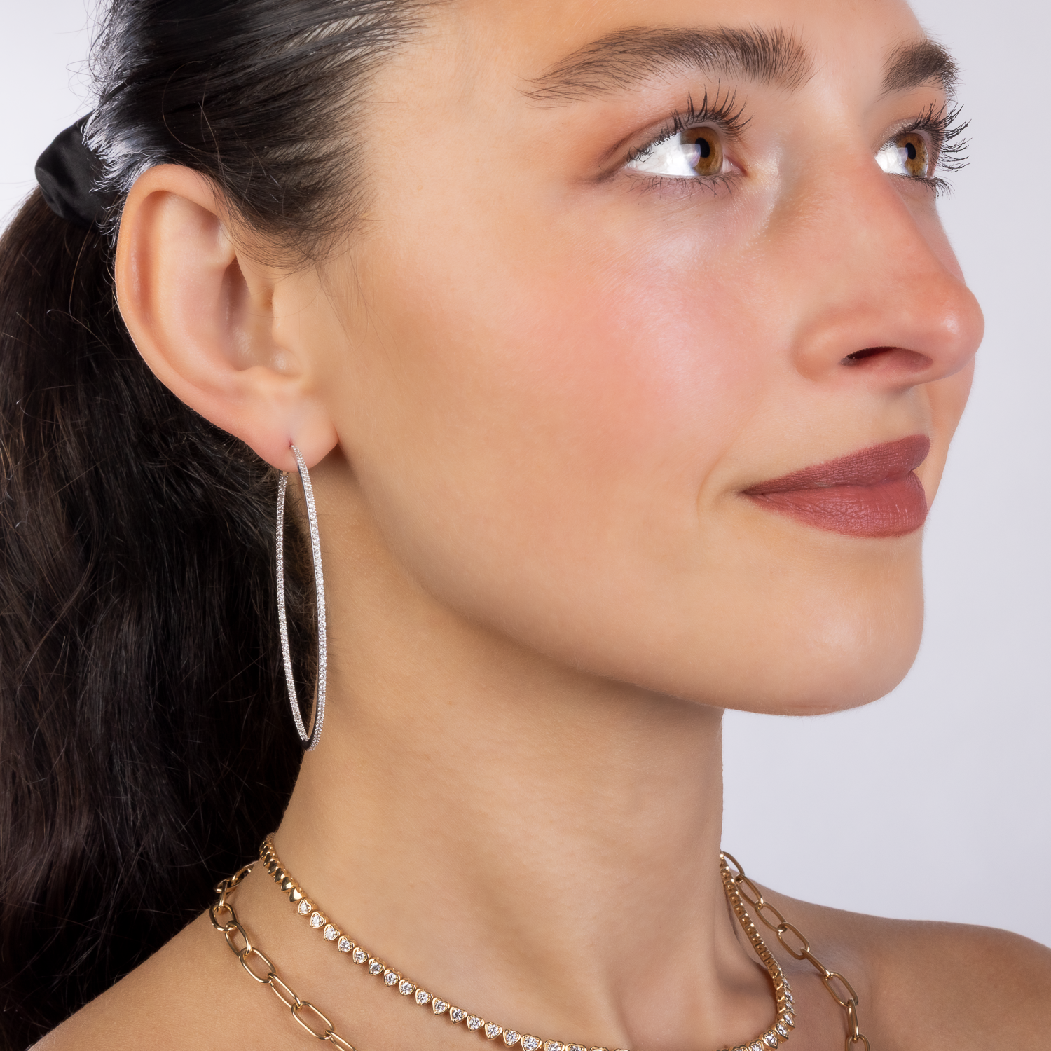 The Kerri Skinny Diamond Hoops