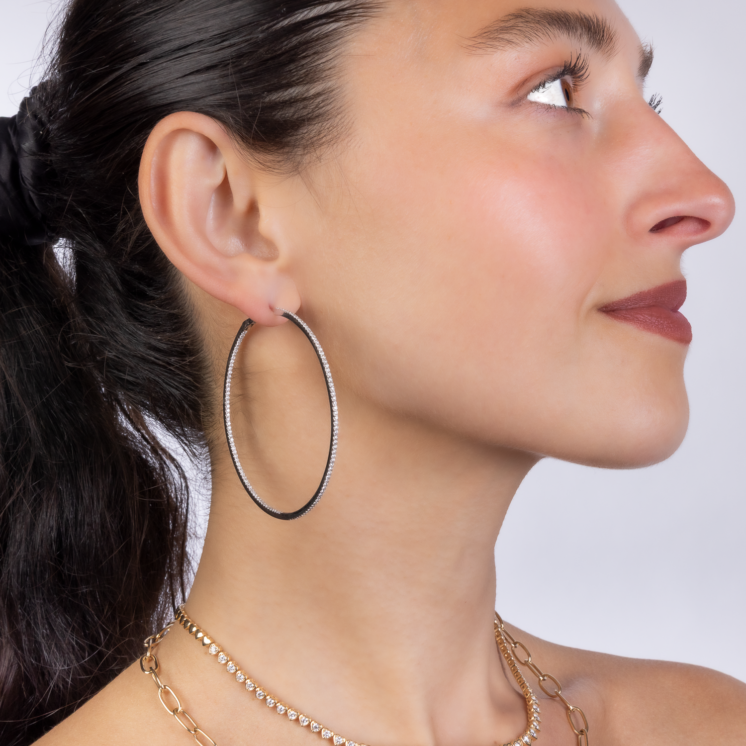 The Kerri Skinny Diamond Hoops