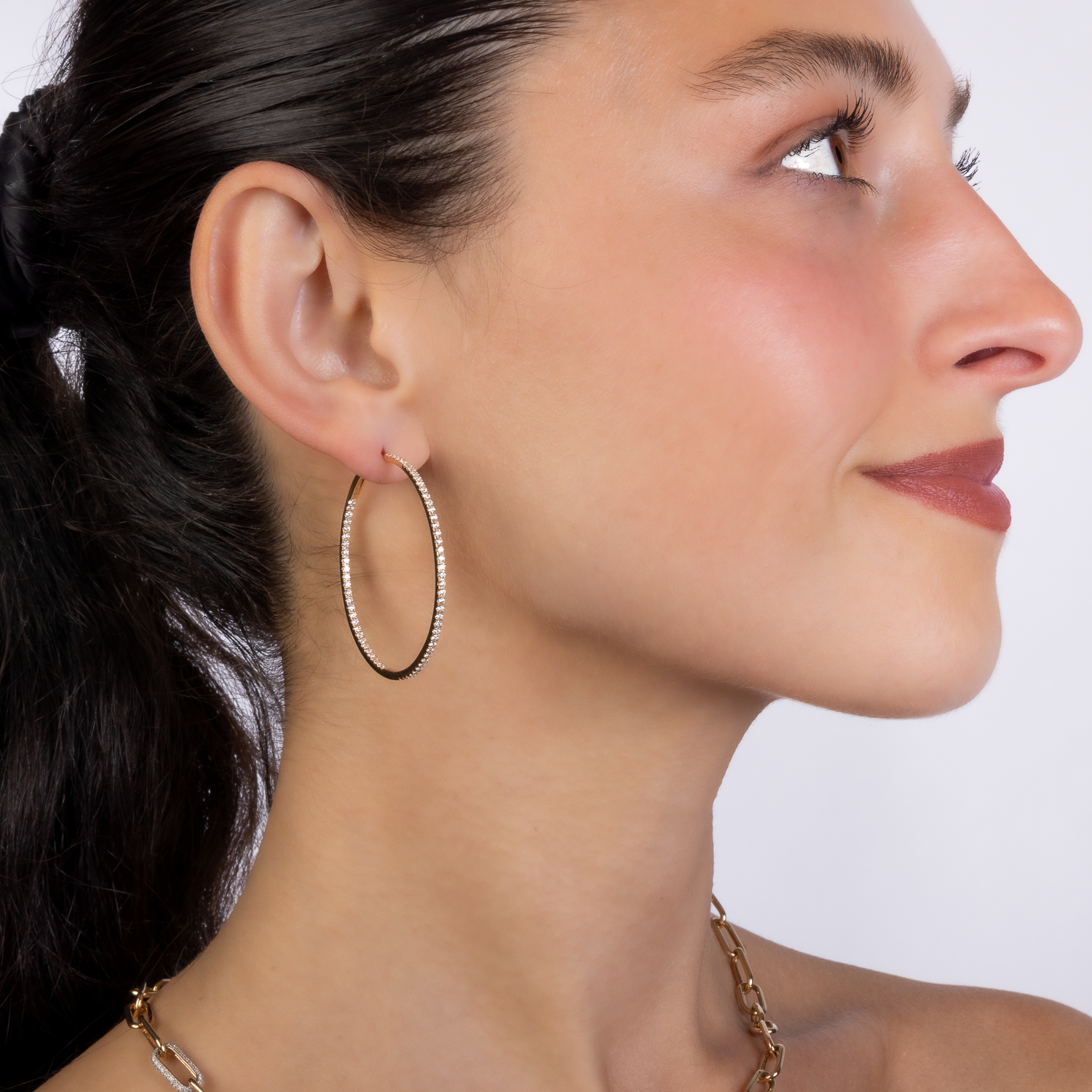 The Kerri Skinny Diamond Hoops