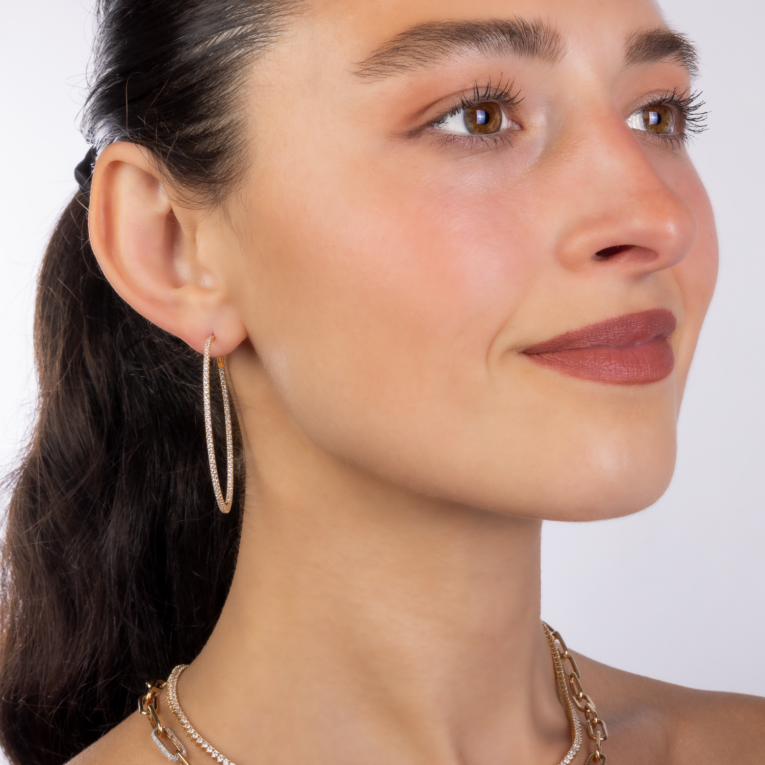 The Kerri Skinny Diamond Hoops