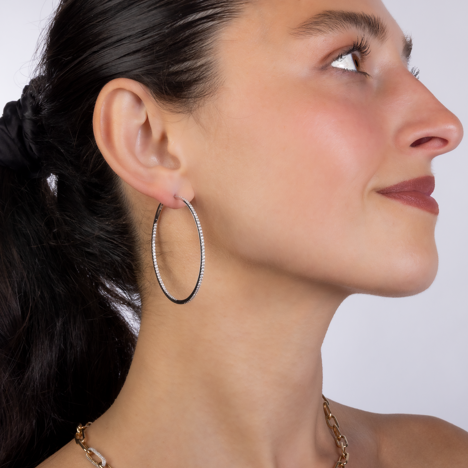 The Kerri Skinny Diamond Hoops