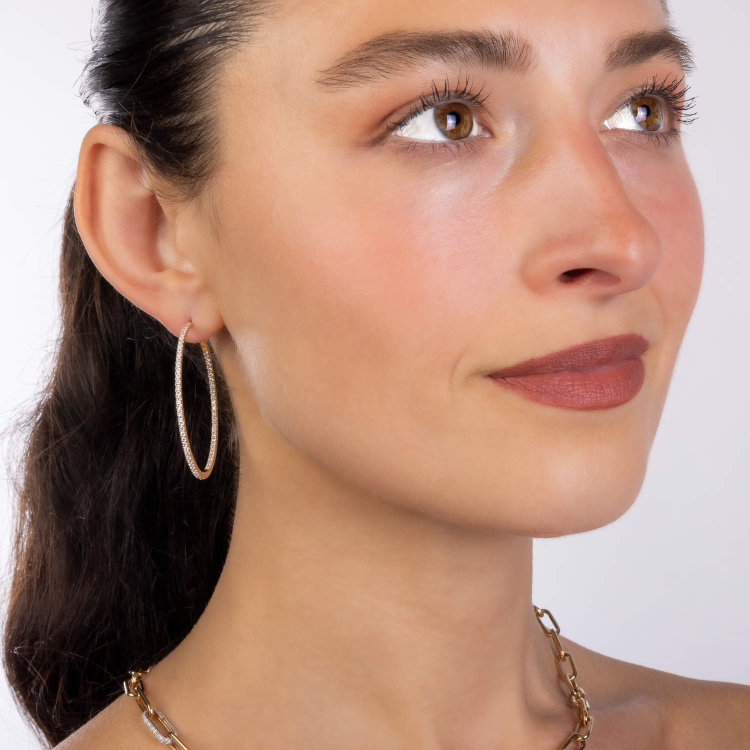 The Kerri Skinny Diamond Hoops