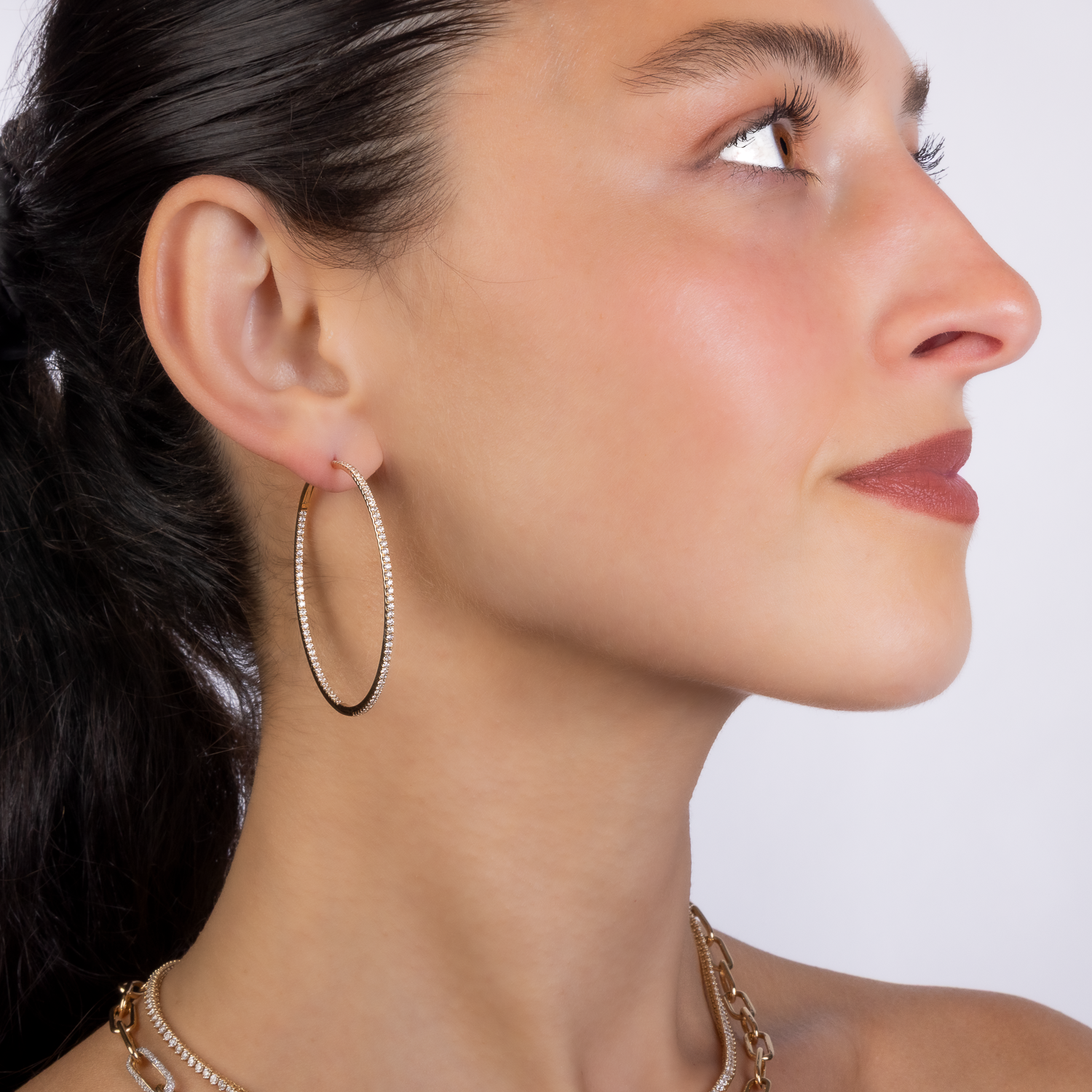 The Kerri Skinny Diamond Hoops