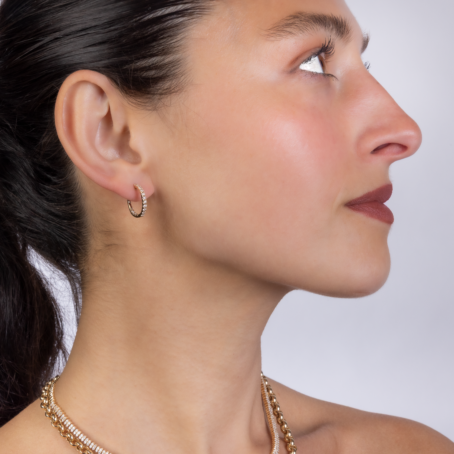 The Kerri Skinny Diamond Hoops